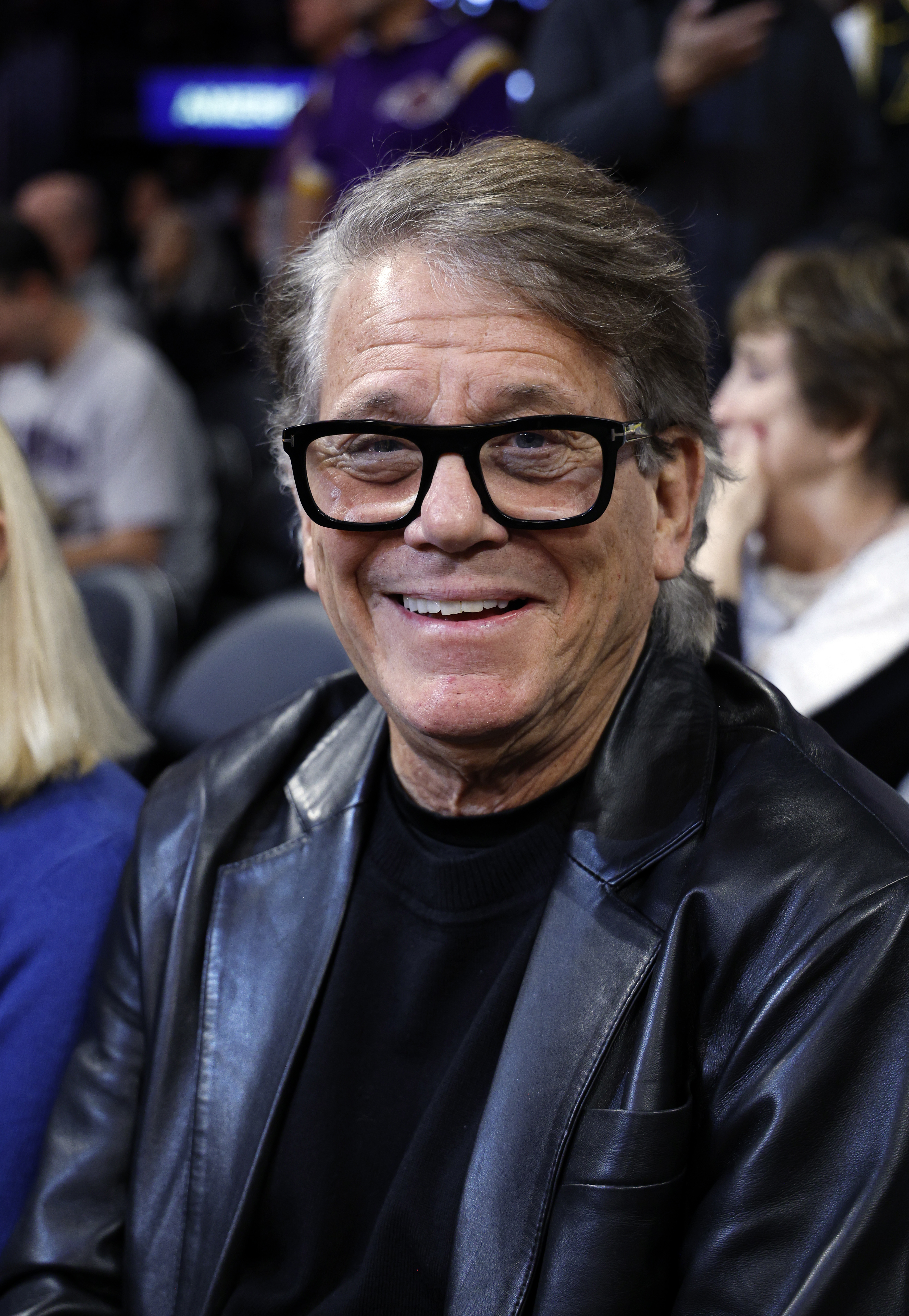 Anson Williams attends a Los Angeles Lakers game, years after his Happy Days experience shaped his perspective on the challenges young performers can face in the entertainment industry. | Source: Getty Images