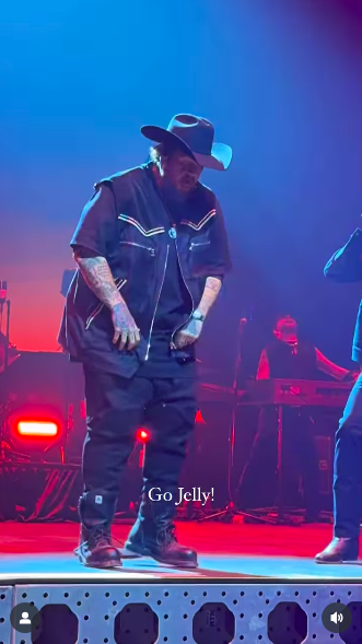 Jelly Roll dancing onstage at one of his recent concerts, posted on June 1, 2025. | Source: Instagram/nashville_stacy