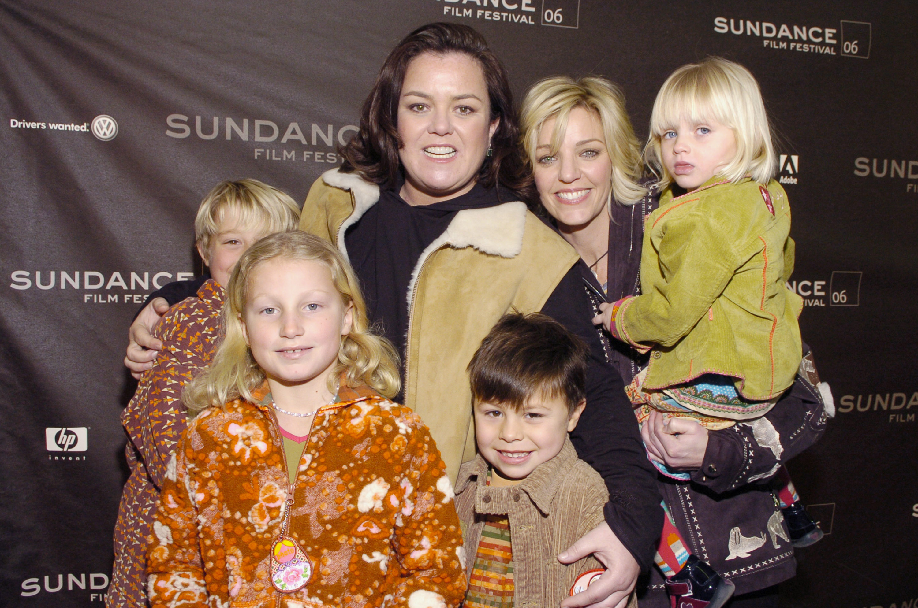 Rosie O'Donnell and Kelli Carpenter attend the premiere of All Aboard! Rosie's Family Cruise with their children at the 2006 Sundance Film Festival. The family photo was taken several years before Rosie adopted her fifth child in 2013. | Source: Getty Images