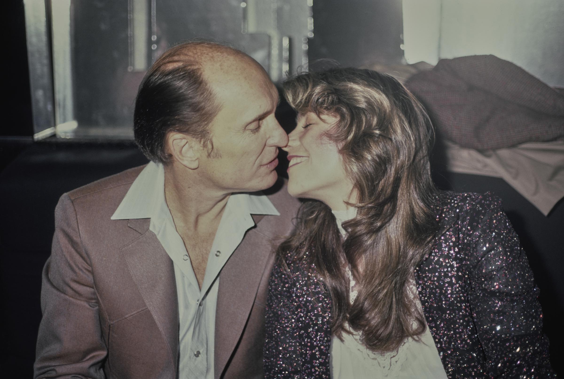 Robert Duvall and Gail Youngs sharing a tender moment at the afterparty that followed the release of "Angelo My Love" in New York City in April 1983. | Source: Getty Images