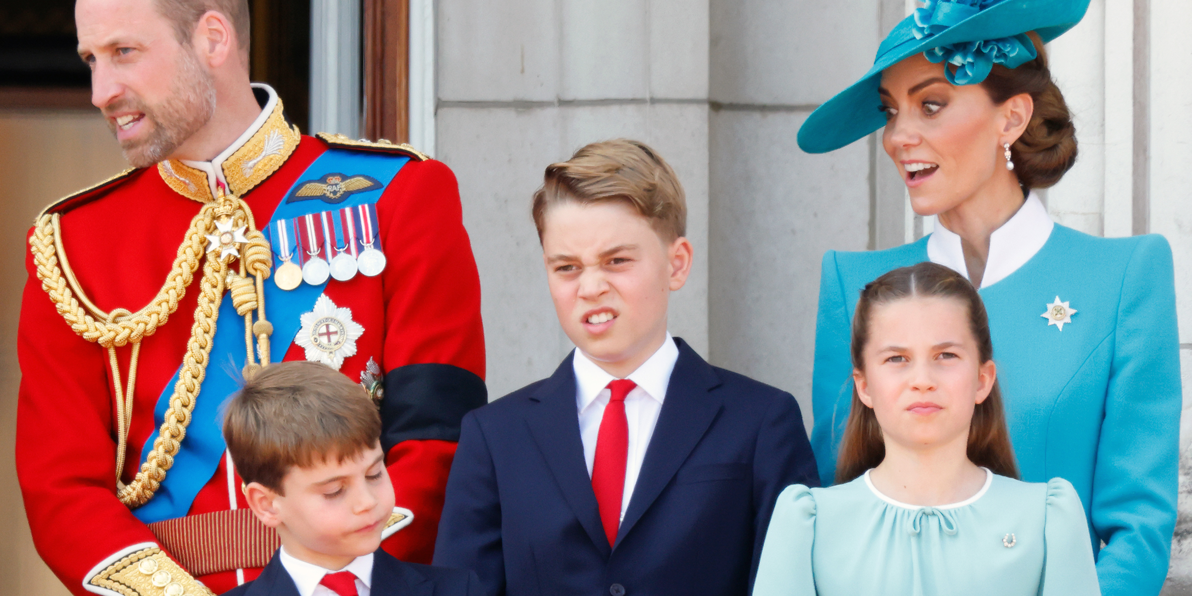 Prince William, Prince Louis, Prince George, Princesses Charlotte and Princess Catherine. | Source: Getty Images