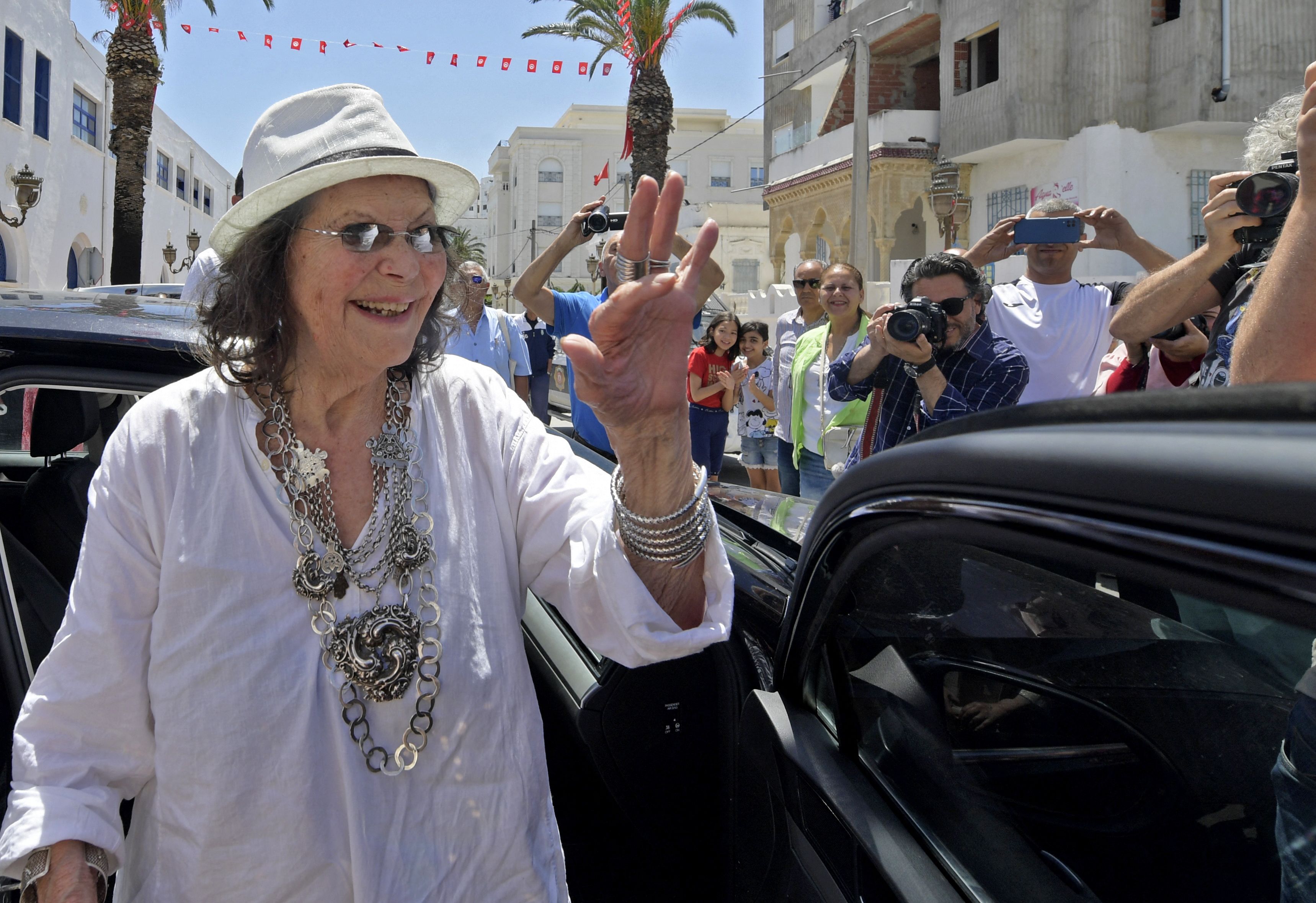 Claudia Cardinale attends the inauguration of the Claudia Cardinale street in La Goulette, Tunisia on May 29, 2022. | Source: Getty Images