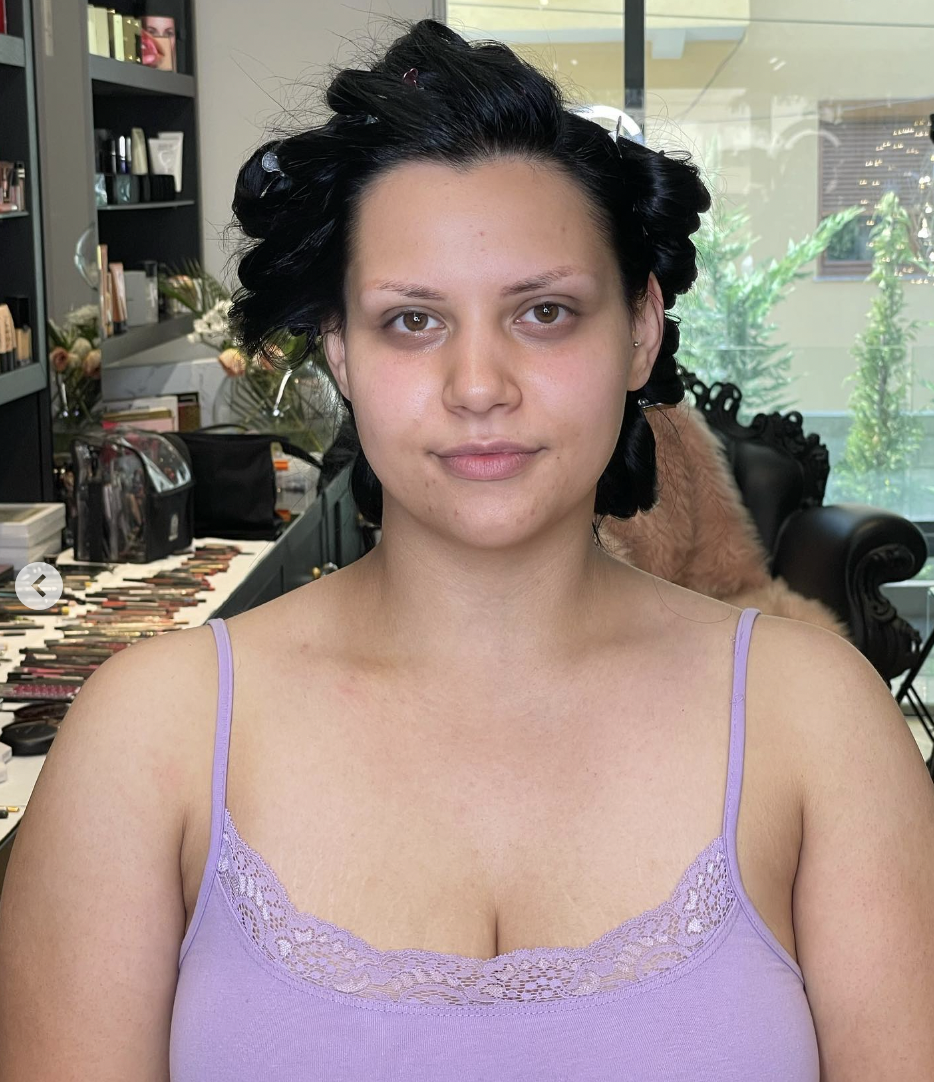 The bride before glam | Source: Instagram/arber_bytyqi_mua