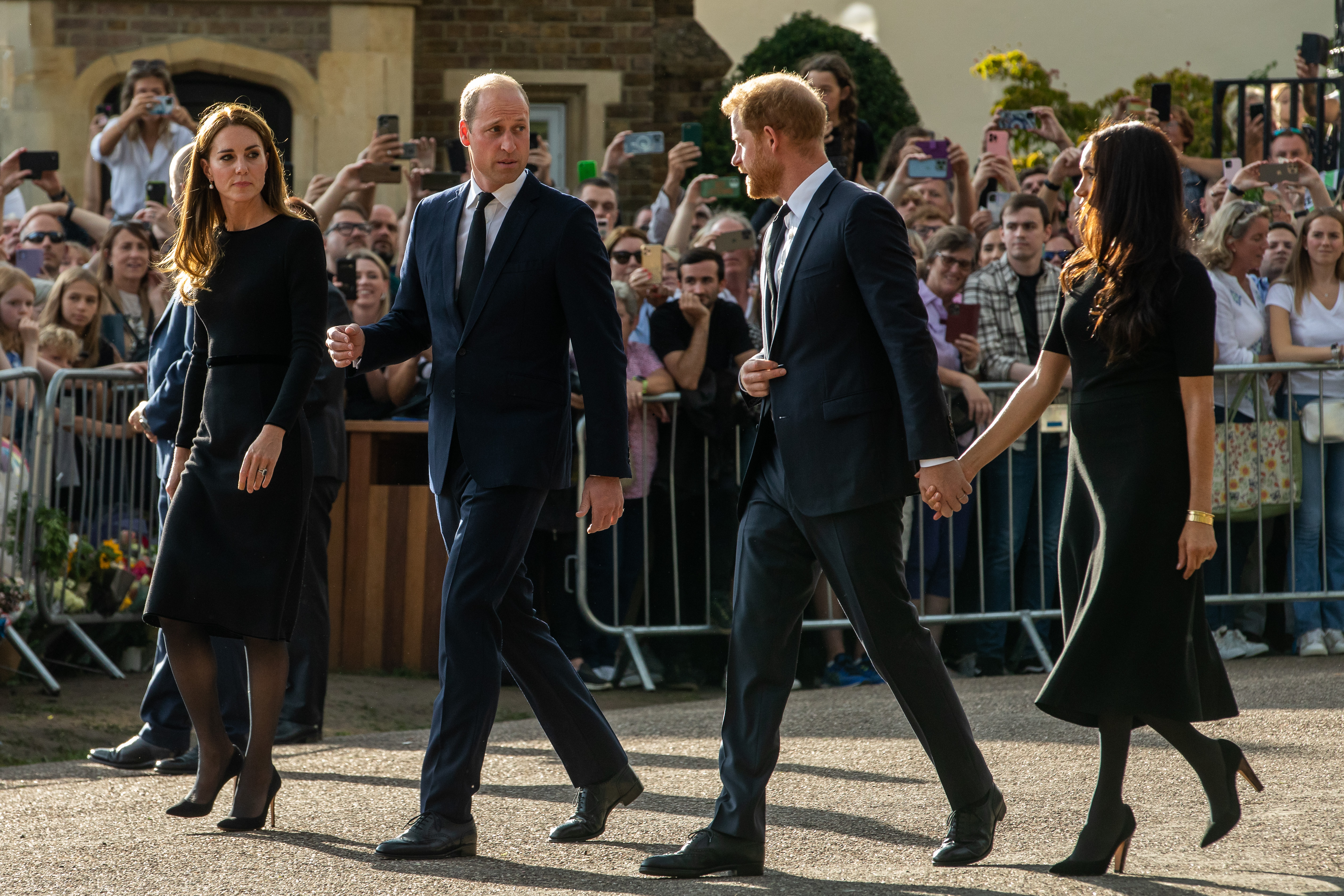 The Windsor walkabout was a rare joint appearance by Harry, Meghan, William, and Catherine after a period of widely reported tensions between the brothers. | Source: Getty Images