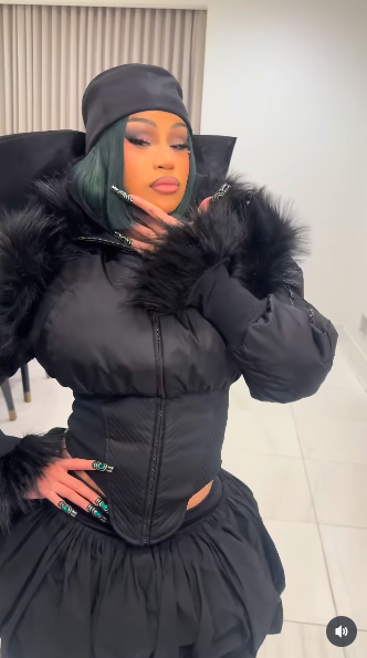 Cardi B posing and strutting for the camera. | Source: Instagram/iamcardib