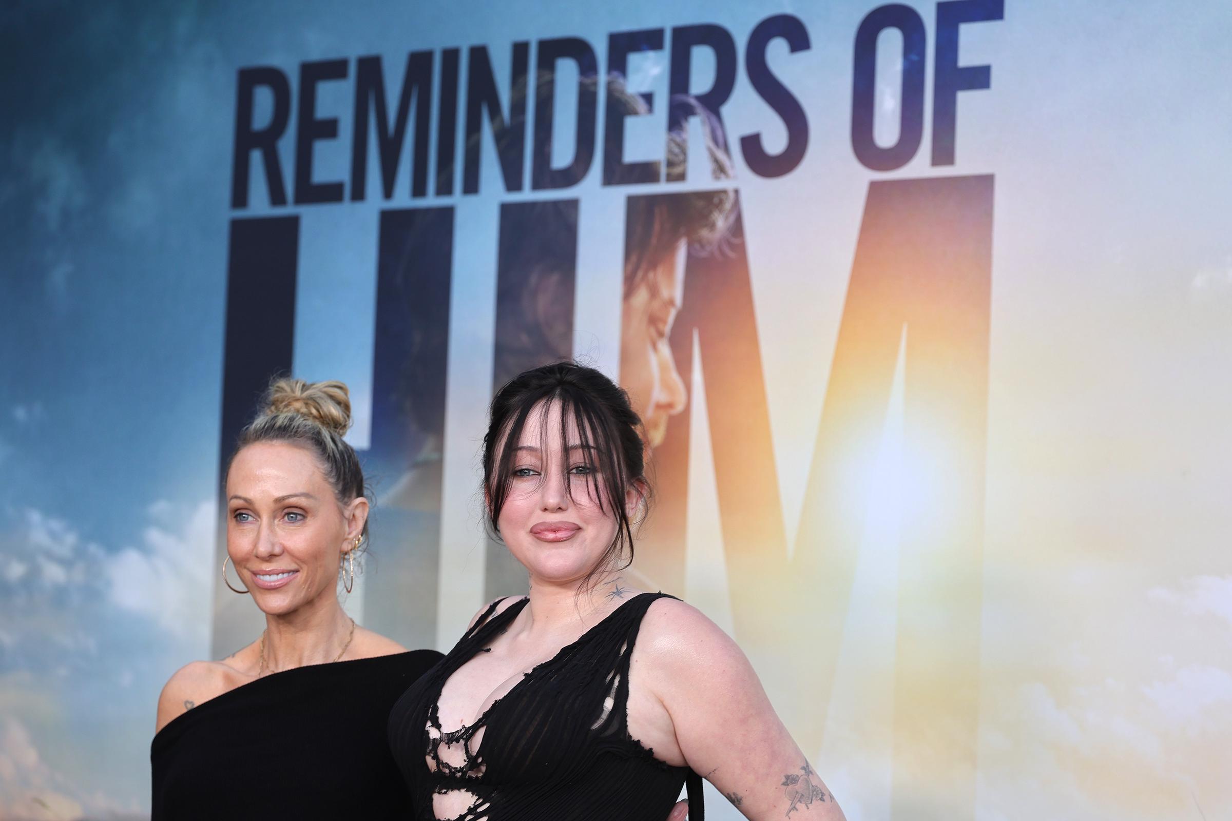 Tish Cyrus and Noah attend the premiere of Universal Pictures’ "Reminders of Him" in Los Angeles on March 9, 2026. | Source: Getty Images