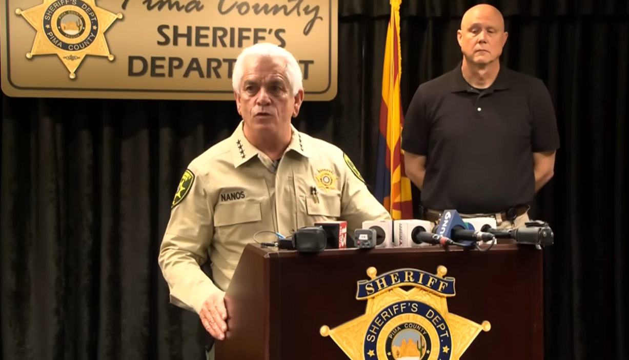 Pima County Sheriff Chris Nanos speaks during a news conference addressing the investigation into a missing woman in Tucson, as posted on February 3, 2026 | Source: YouTube/CBSNews