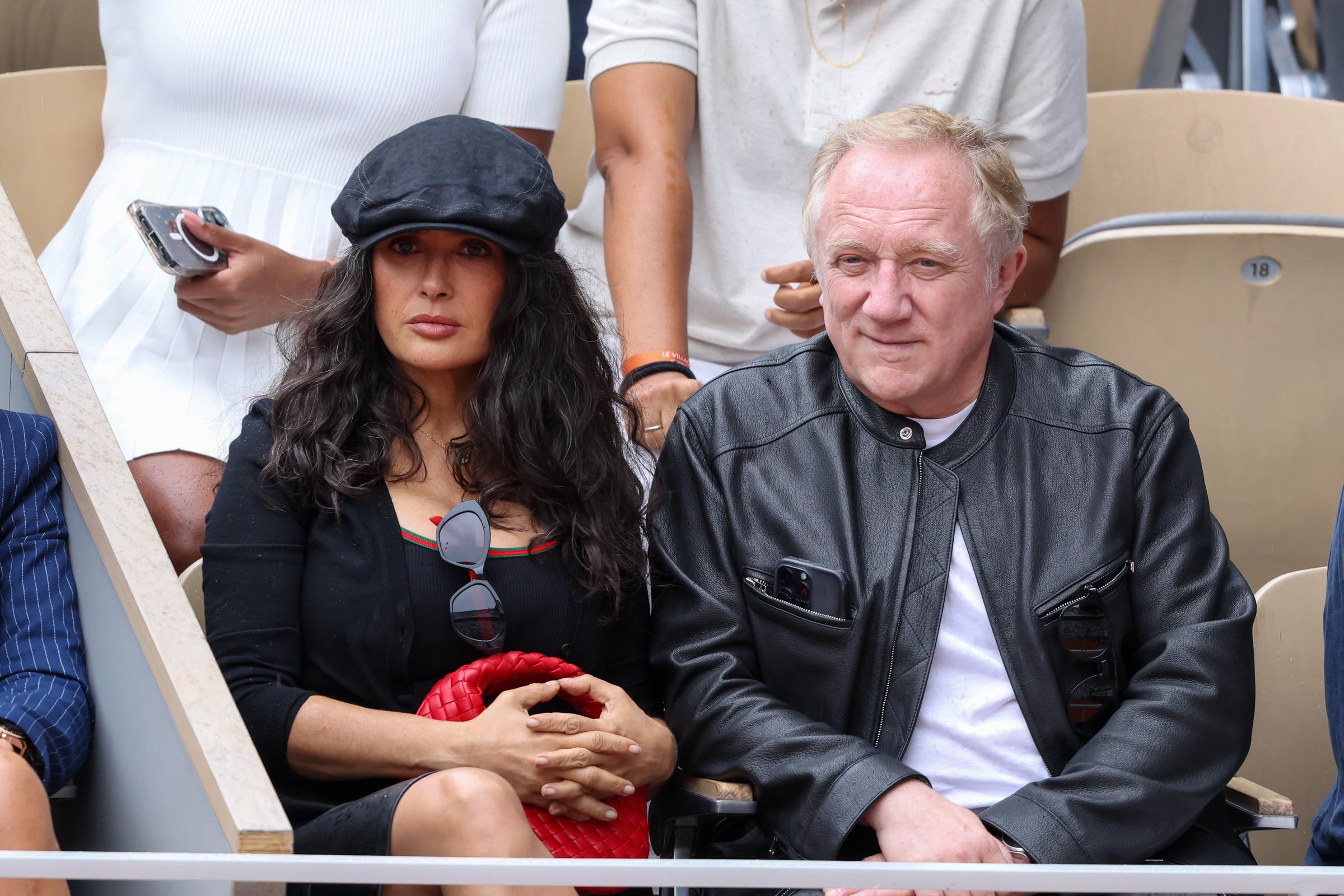 Salma and François-Henri Pinault attended the French Open together in Paris on May 31, 2026. Their appearance gave viewers a recent look at both of Valentina's parents before the new resemblance debate began. | Source: Getty Images