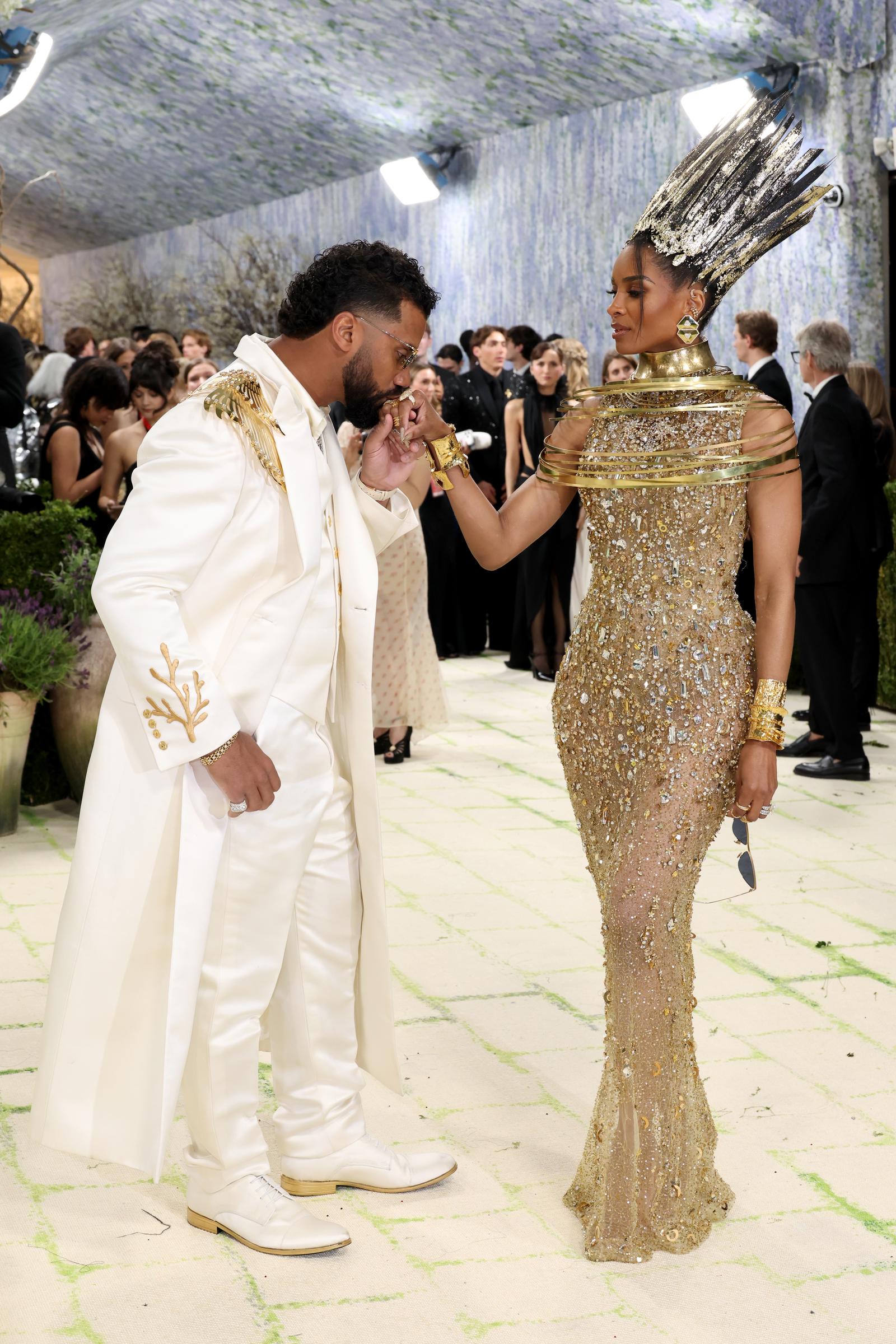 Russell Wilson and Ciara attend the Met Gala celebrating "Costume Art" at The Metropolitan Museum of Art on May 4, 2026, in New York City | Source: Getty Images