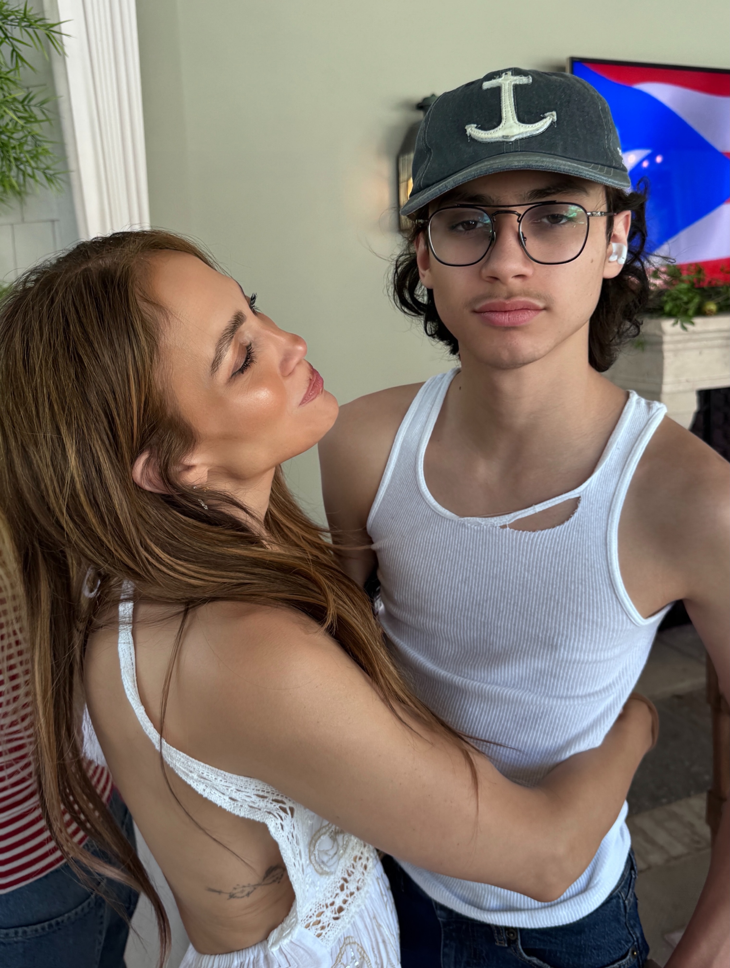 Jennifer Lopez and her son, Max Muñiz, in a post uploaded on May 26, 2026 | Source: Facebook/Jennifer Lopez