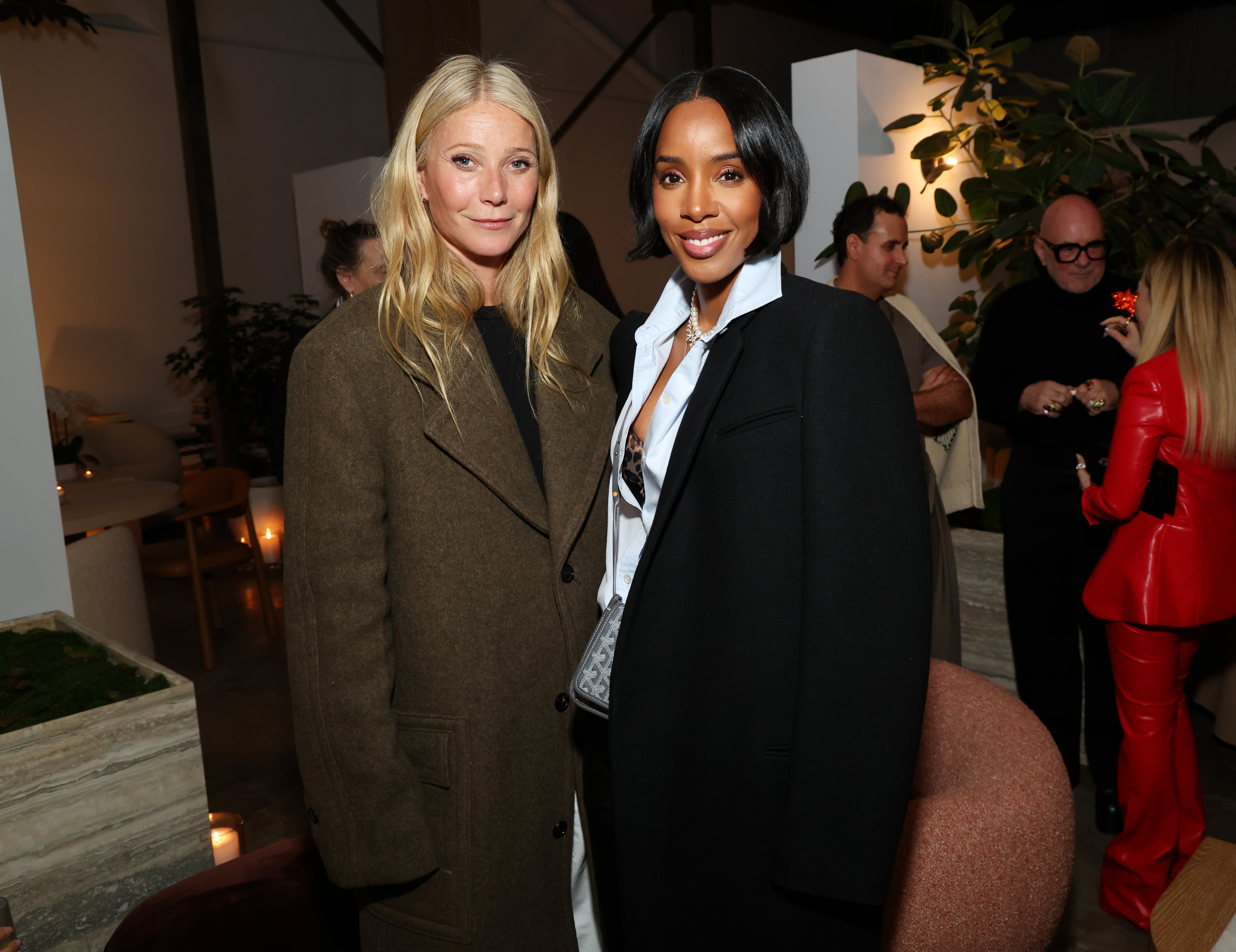 Gwyneth Paltrow and Kelly Rowland at the Crate & Barrel x Brigette Romanek launch event in Los Angeles, California on February 20, 2025 | Source: Getty Images