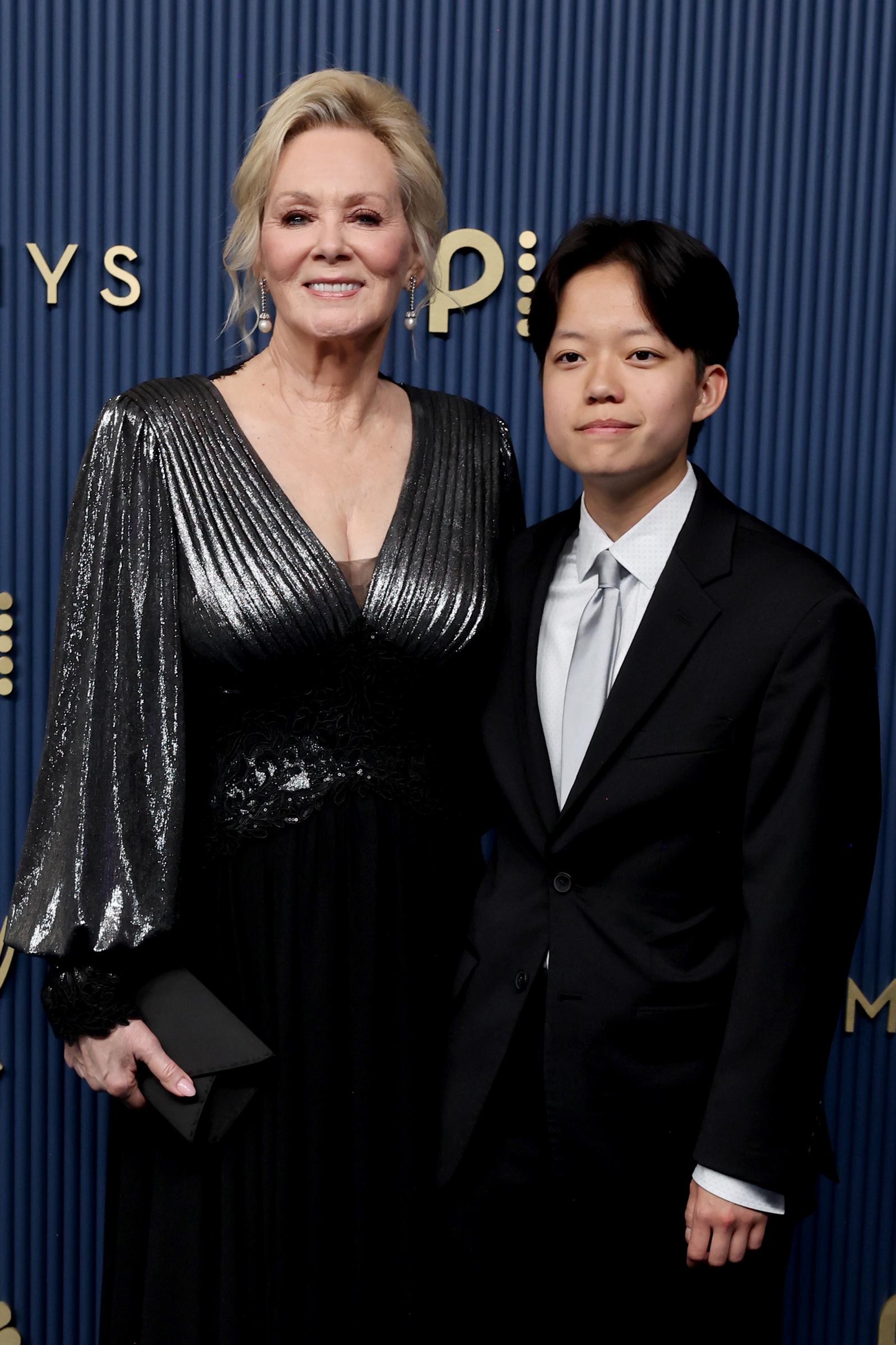 Jean Smart and her younger son, Forrest Gilliland, attend an event together. Jean has spoken about how watching her children move forward after the loss of her husband helped her “get that feeling back,” while Forrest’s happiness and involvement in a school play became a bright spot for her. | Source: Getty Images