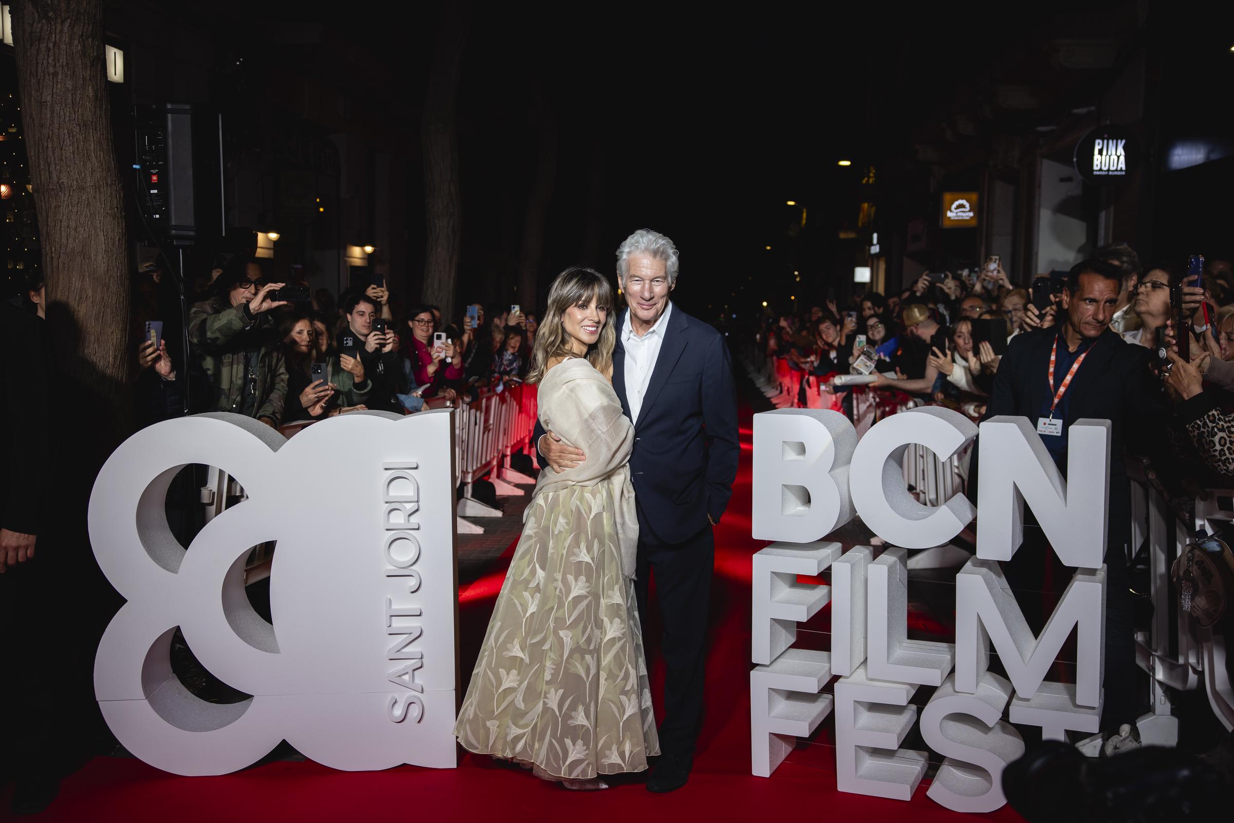 Alejandra Silva and Richard Gere during the screening of the film "Wisdom of Happiness" at BCN Film Festival at Cinemes Verdi on April 29, 2025, in Barcelona, Spain | Source: Getty Images
