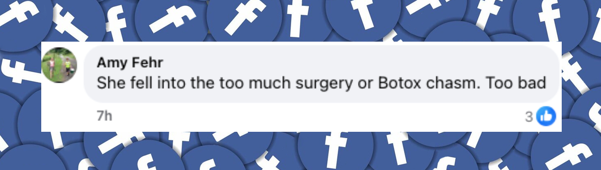 Netizen comment about Melanie Griffith, posted on August 20, 2025. | Source: Facebook/Extra