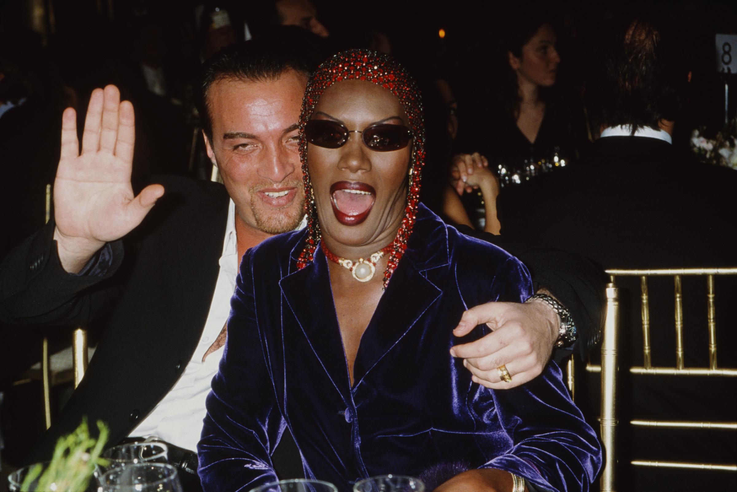 Grace Jones and Atila Altaunbay at the "Made In Italy" Awards ceremony in New York City in 2000. | Source: Getty Images