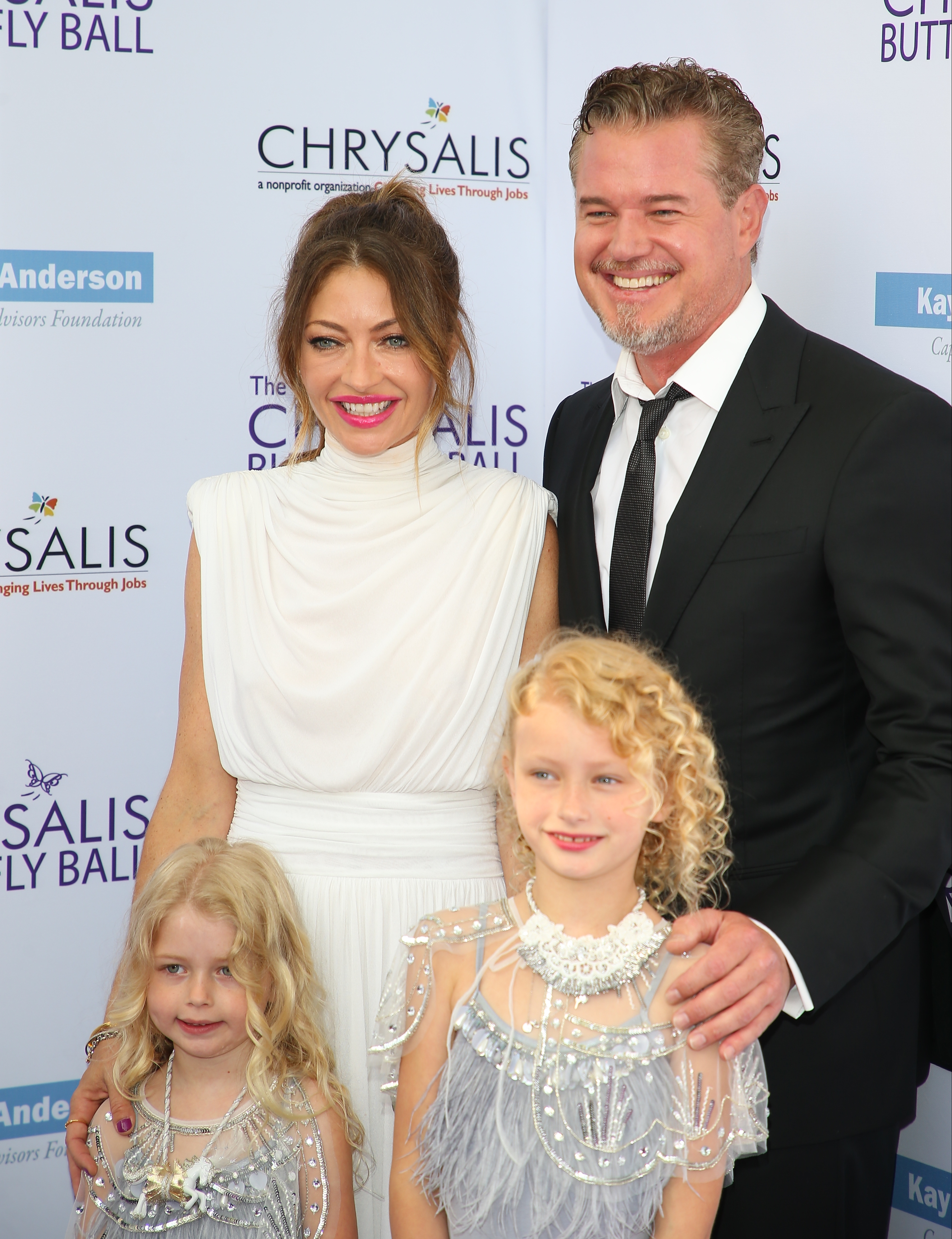 Rebecca Gayheart and Eric Dane with their daughters at the 16th Annual Chrysalis Butterfly Ball on June 3, 2017, in Brentwood, California. | Source: Getty Images