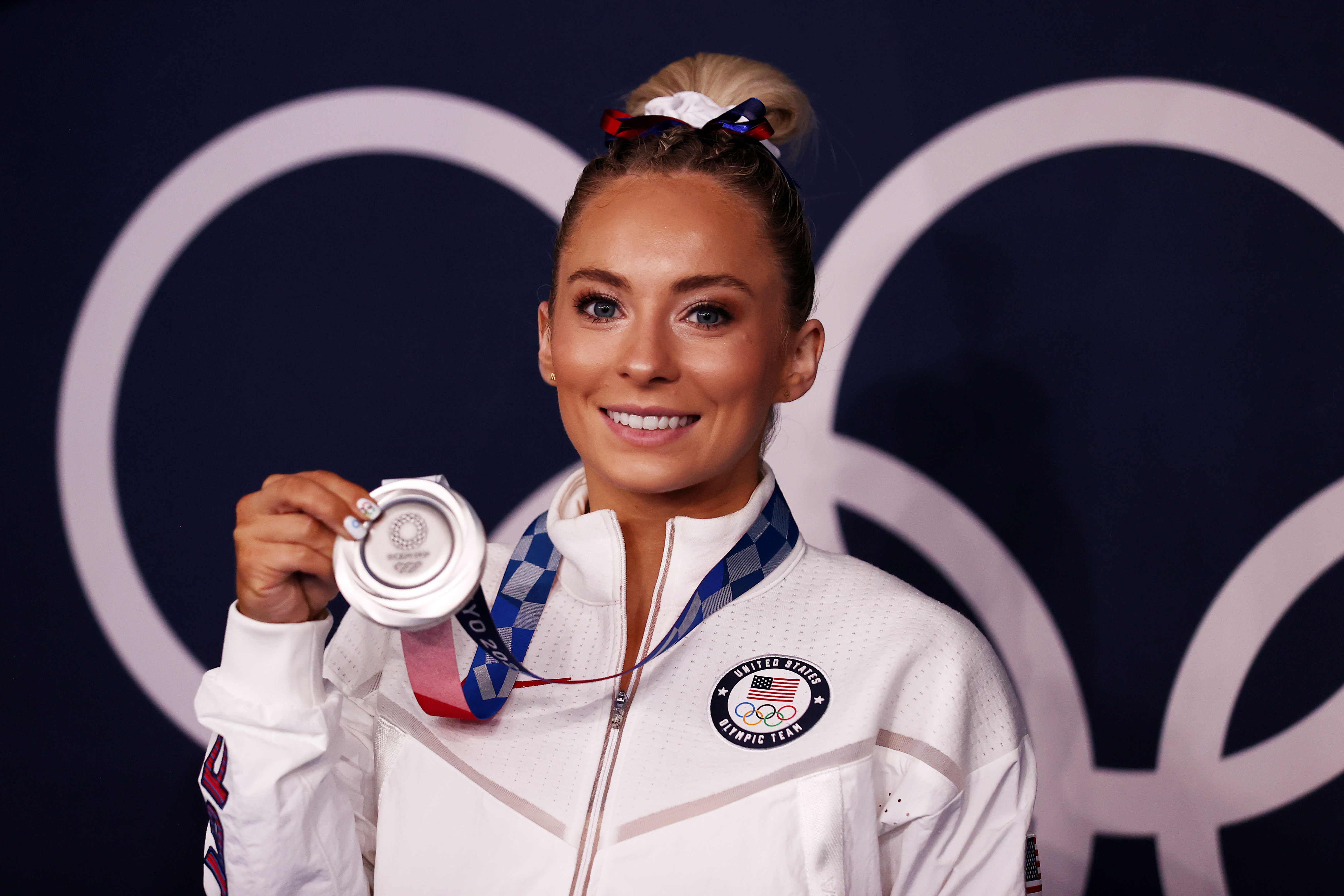 Mykayla Skinner of Team United States wins silver medal following the Women's Vault Final on day nine of the Tokyo 2020 Olympic Games in Tokyo, Japan on August 01, 2021 | Source: Getty Images
