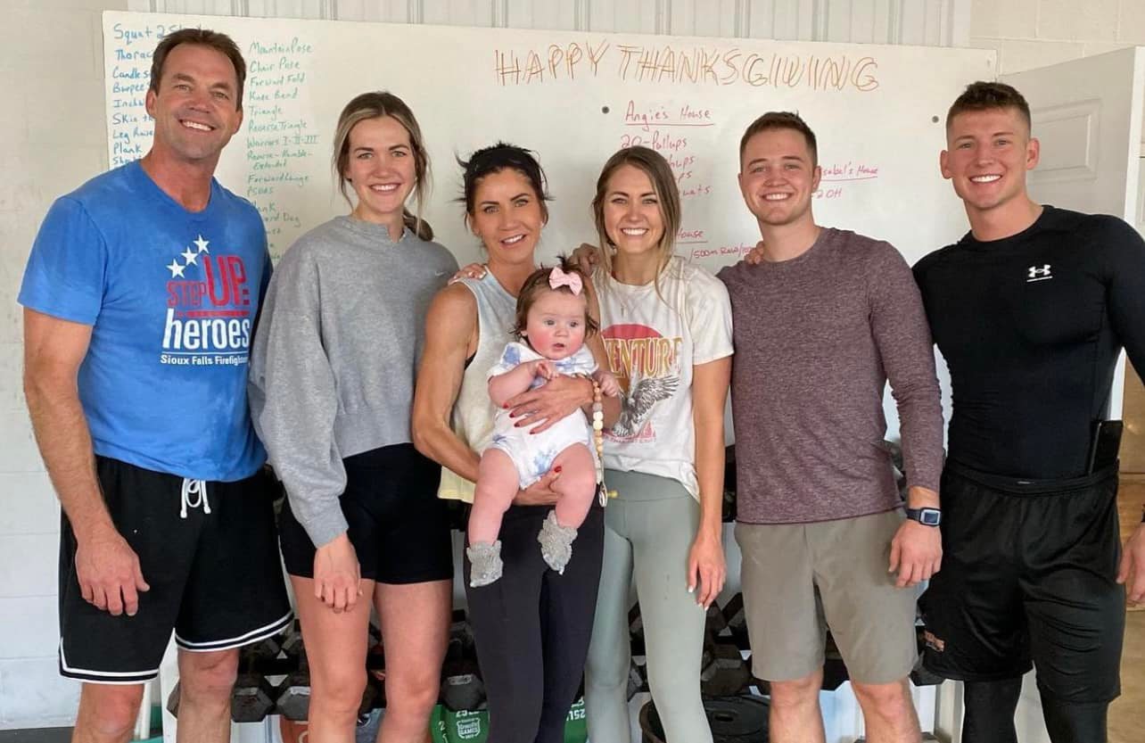 Bryon and Kristi Noem with family, dated November 30, 2021 | Source: Facebook/bryonnoem