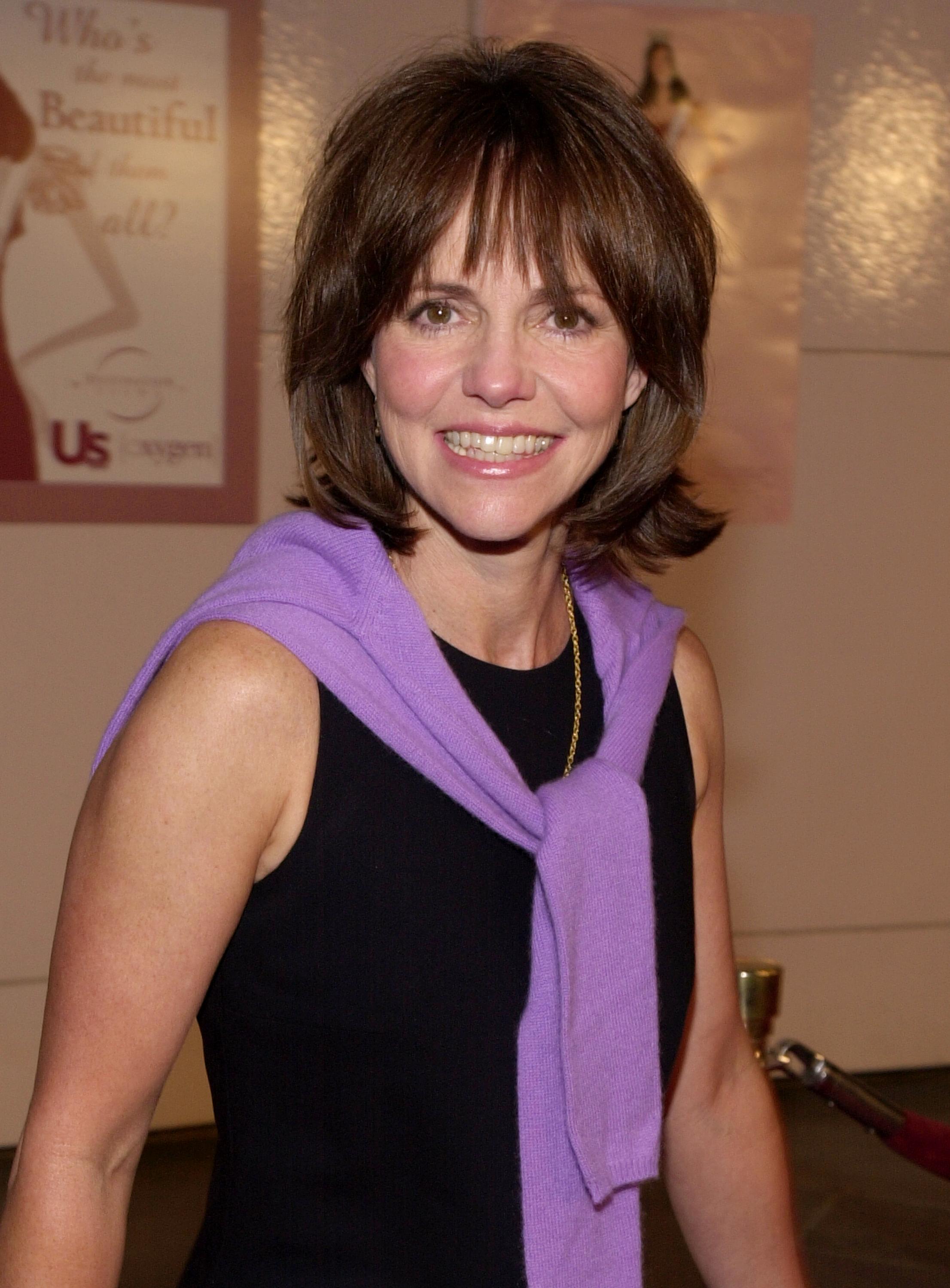 Sally Field, now in her 50s, attends the Los Angeles premiere of "Beautiful" at the Los Angeles County Museum of Art. The gentle marks of time show on her face with faint wrinkles beginning to form, yet her bright smile continues to shine.