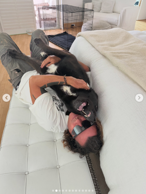 Gavin Rossdale and his dog, Kaya, somewhere in Malibu, California, on his post celebrating the end of the summer uploaded on September 3, 2026. | Source: Instagram/gavinrossdale