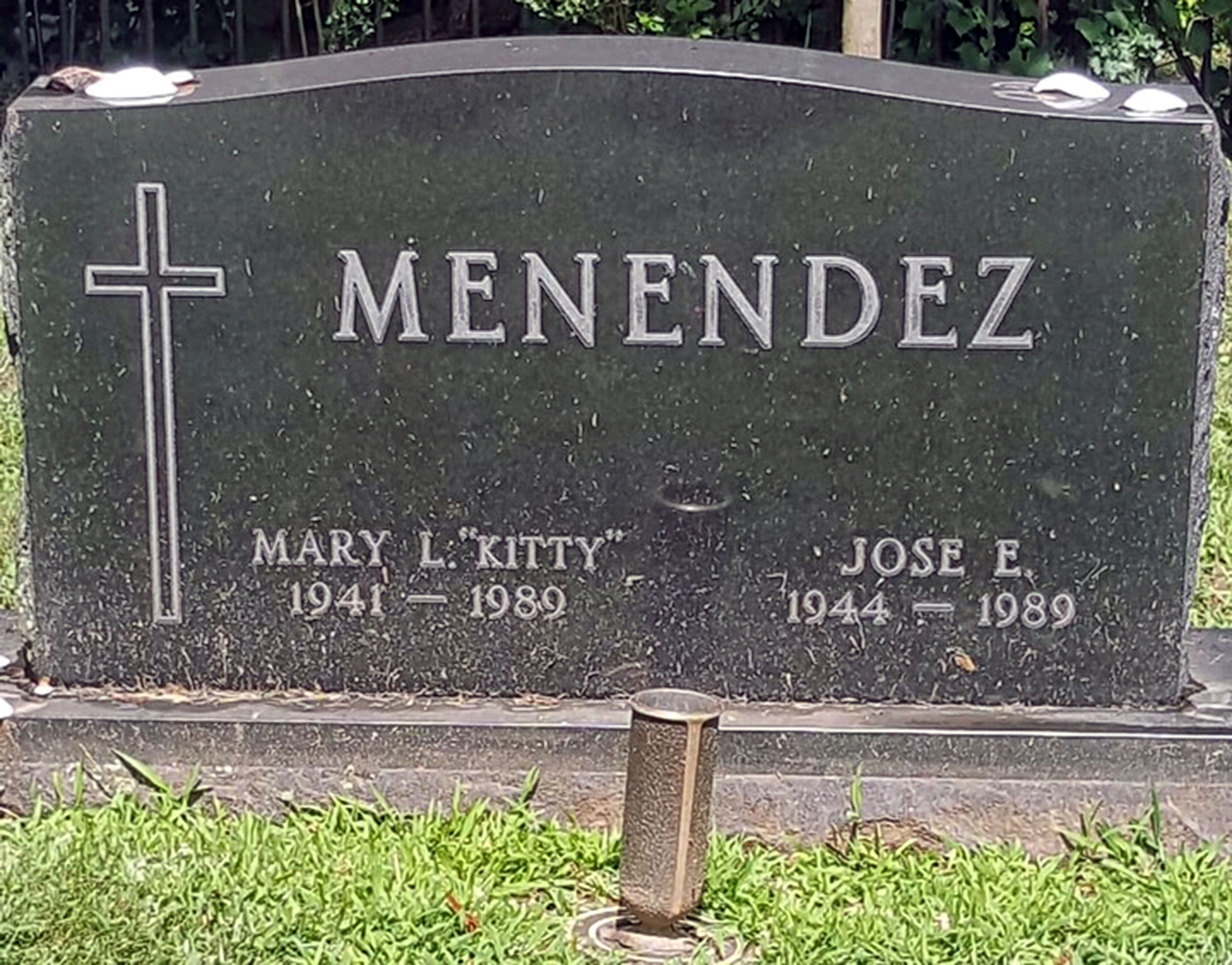 The grave of Mary and Jose Menendez photographed at the Princeton Cemetery on September 10, 2012 in New York City. | Source: Getty Images