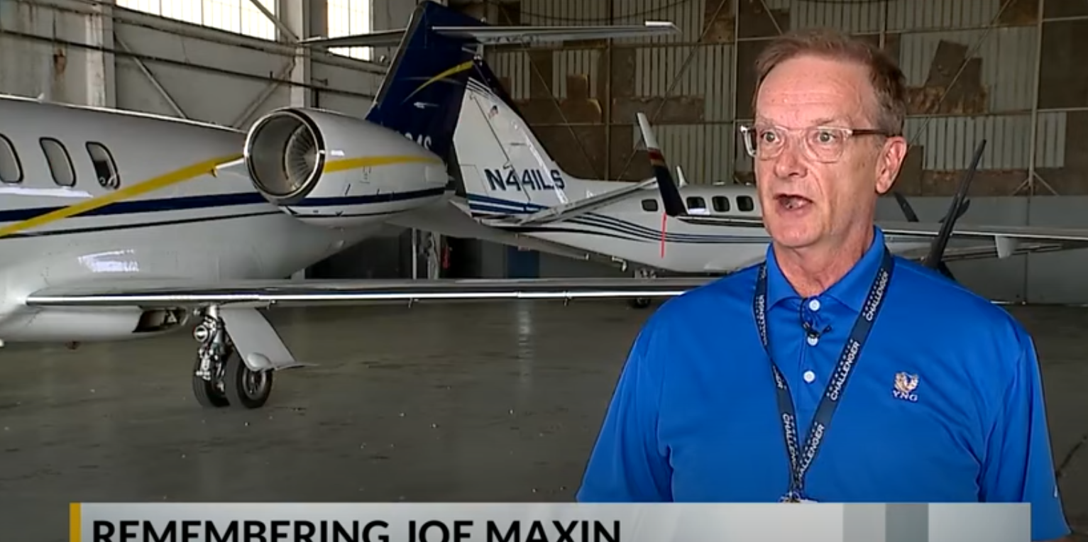 Pilot Joseph Maxin in a video shot in a hangar with the same Cessna 441 that crashed in Howland Township. | Source: YouTube/WKBN27