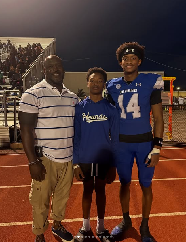 Nolan Wells is pictured with his father, Elmore Wonsley Jr., and a younger family member during his high school football days. As loved ones prepare to say goodbye, his parents hope Nolan will be remembered for the joy he brought to those around him. | Source: Instagram/nolanwellss