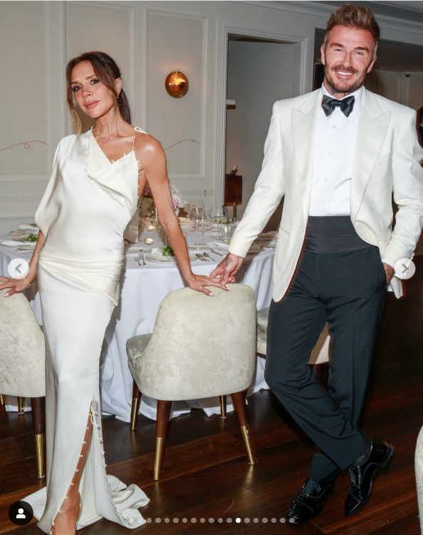 Victoria and David Beckham pose for a photo shared on May 5, 2025. | Source: Instagram/victoriabeckham