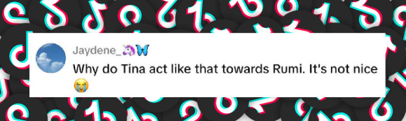 A fan's reaction to how Tina Knowles treated her granddaughter Rumi, from a post dated May 2, 2025 | Source: Tiktok/@nas.archives