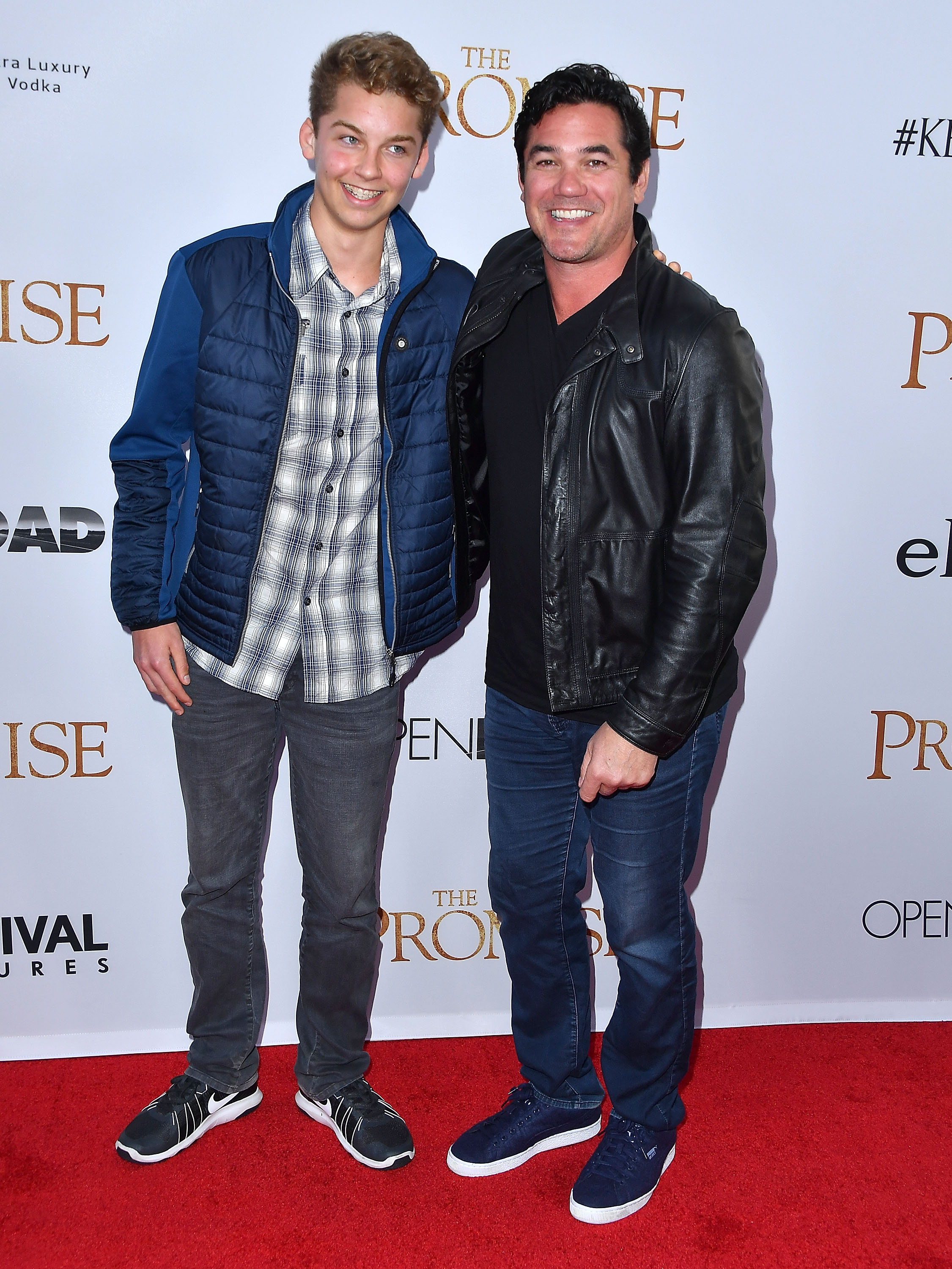 Dean Cain and son Christopher Dean Cain arrive at the Premiere Of Open Road Films' "The Promise" on April 12, 2017, at TCL Chinese Theatre in Hollywood, California | Source: Getty Images