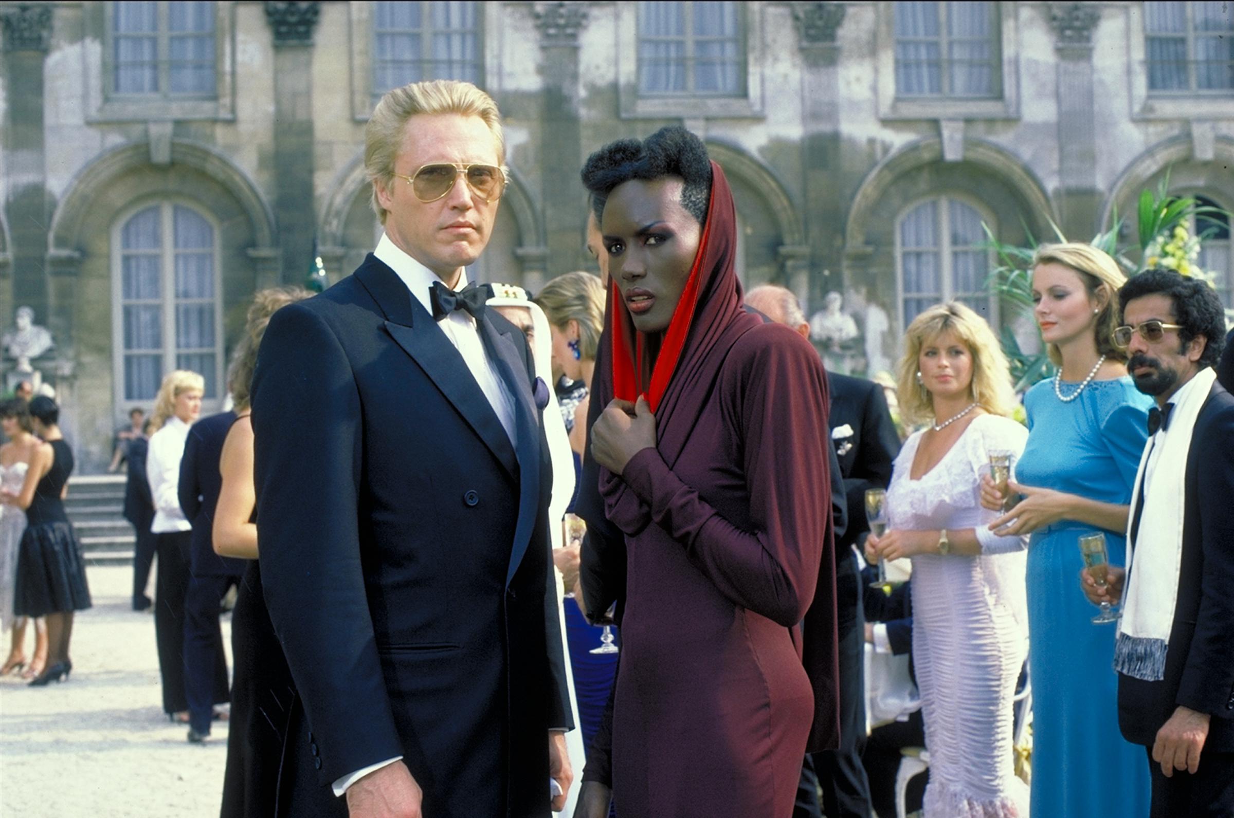Christopher Walken and Grace Jones in a scene from "A View to a Kill." | Source: Getty Images