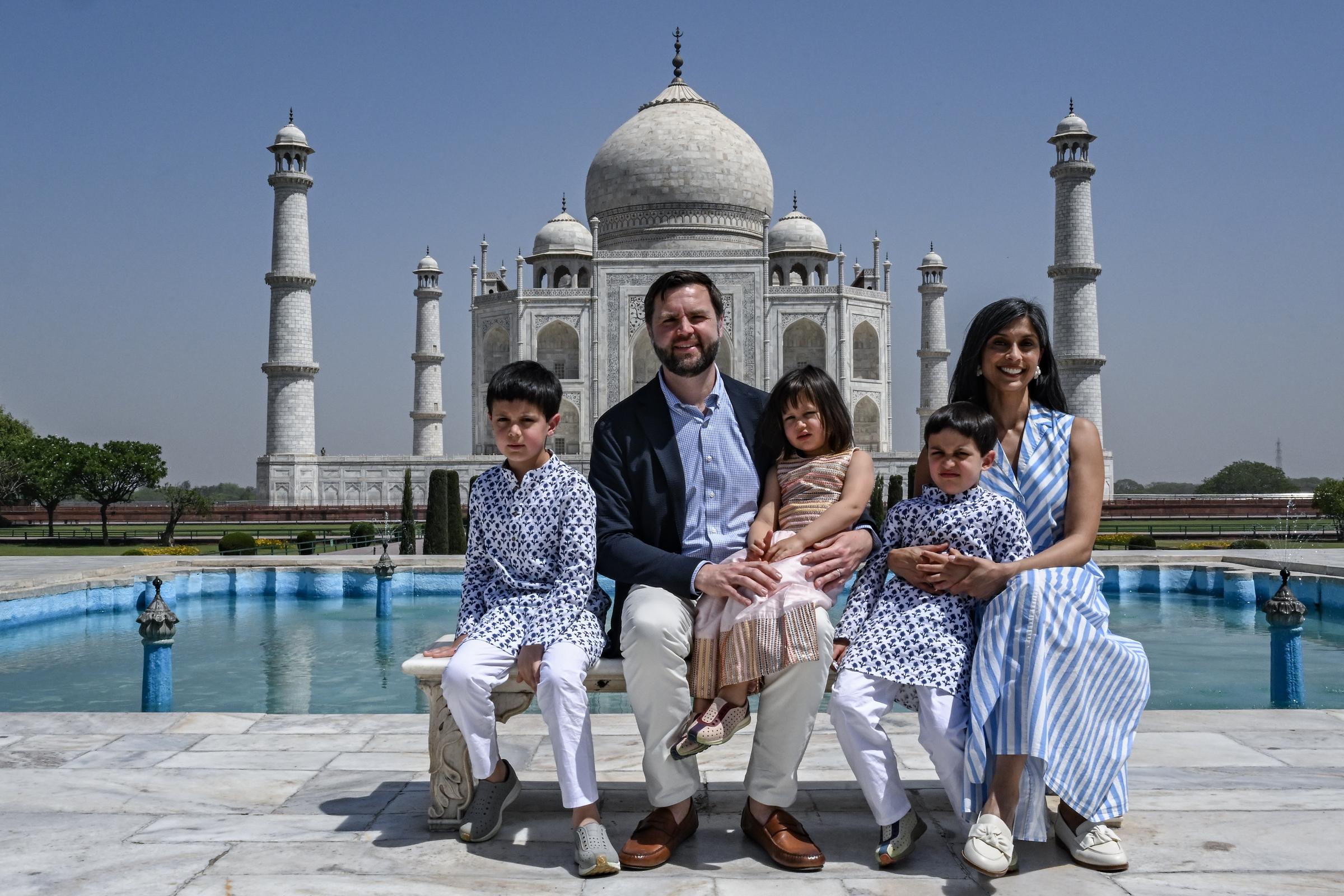 President JD Vance and his family on April 23, 2025 | Source: Getty Images