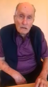 A screenshot taken from Robert Duvall's last video message to his fans before he passed away. | Source: Facebook/Robert Duvall