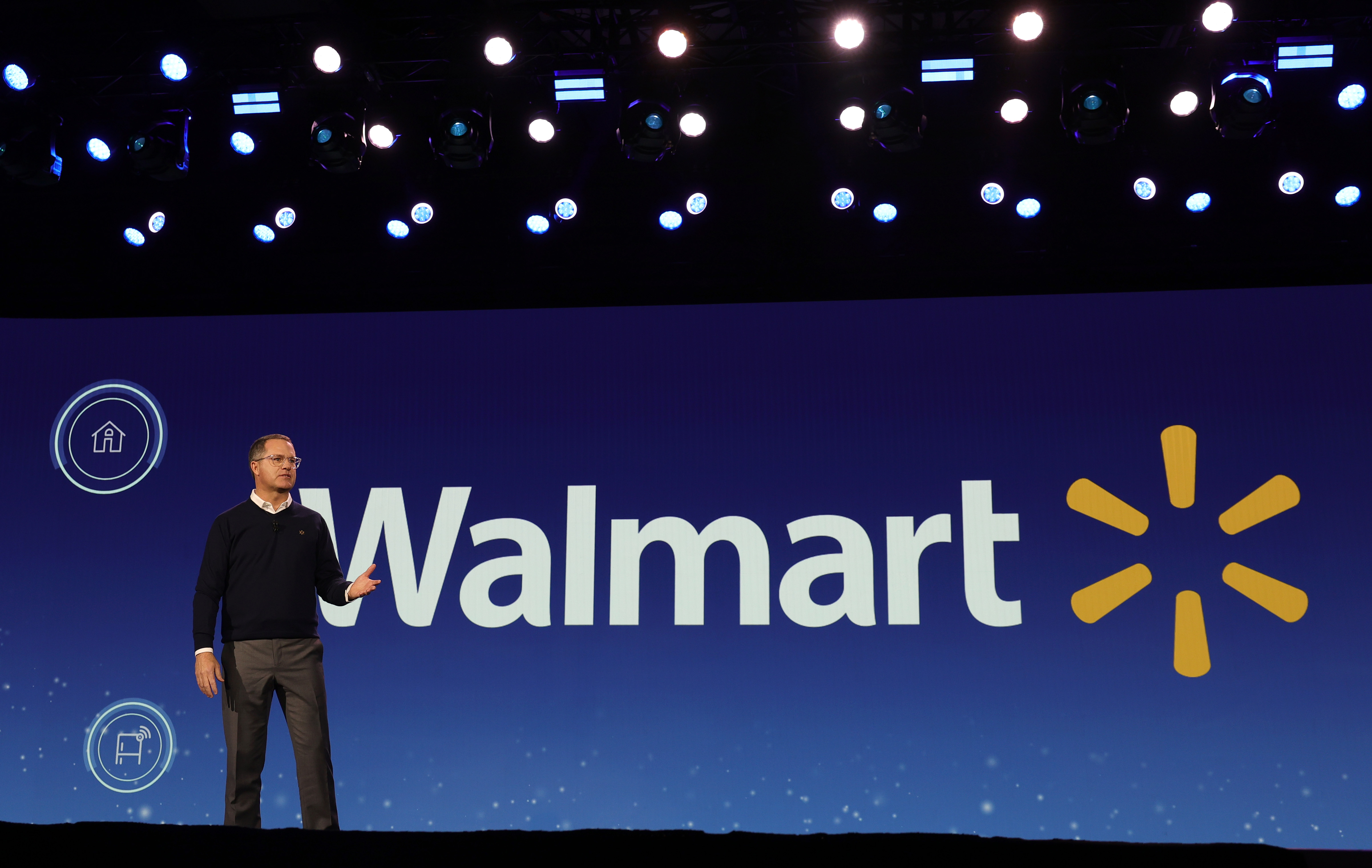 Walmart Inc. President and CEO Doug McMillon delivers a keynote address during CES 2024 at The Venetian Resort Las Vegas on January 9, 2024, in Las Vegas, Nevada. | Source: Getty Images