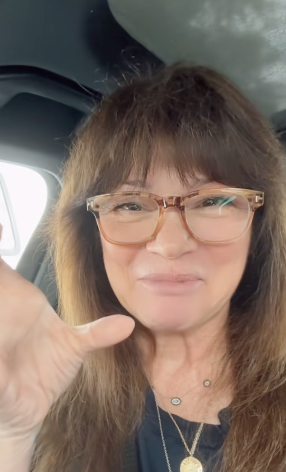 Valerie Bertinelli smiles as she recalls a funny experience, as seen in a video shared on June 3, 2025 | Source: TikTok/@realwolfiesmom