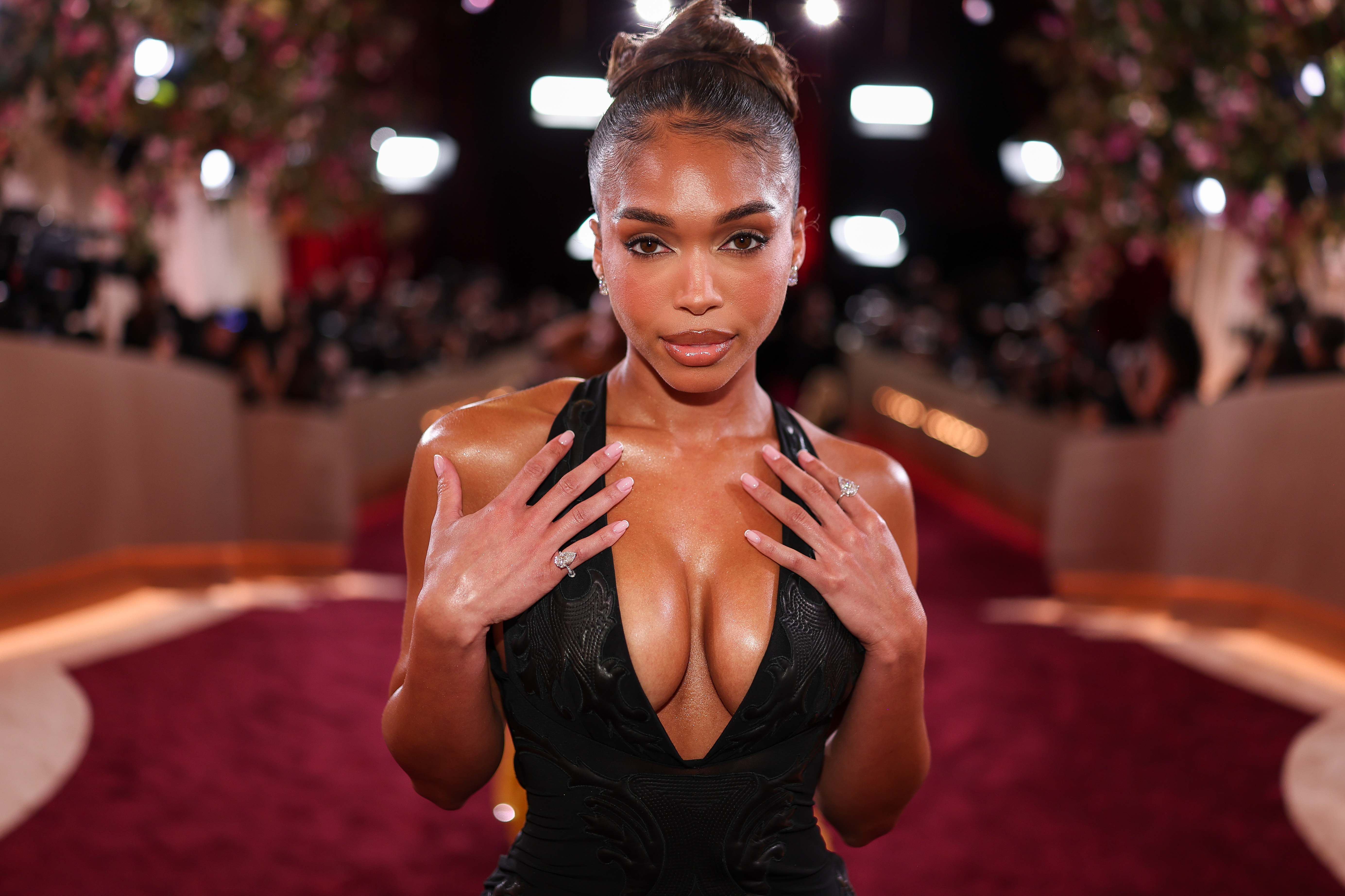 Lori Harvey attends the 83rd Annual Golden Globe Awards at The Beverly Hilton on January 11, 2026, in Beverly Hills, California.
