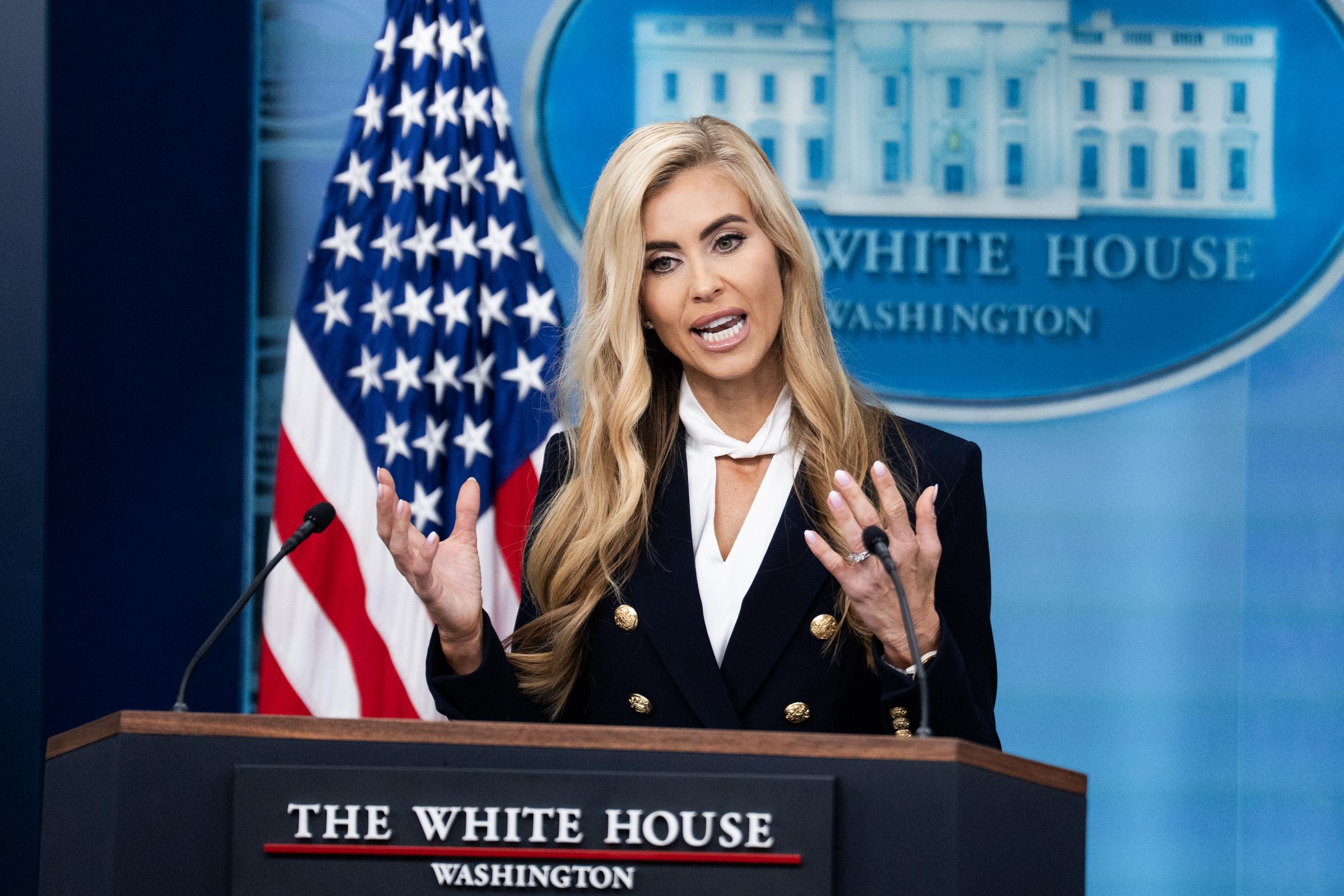 Zacharia began her October 13 debut by expressing how honored she felt to serve President Trump and the American people. She also addressed several administration matters, including the resignation of U.S. Ambassador to Greece Kimberly Guilfoyle. | Source: Getty Images