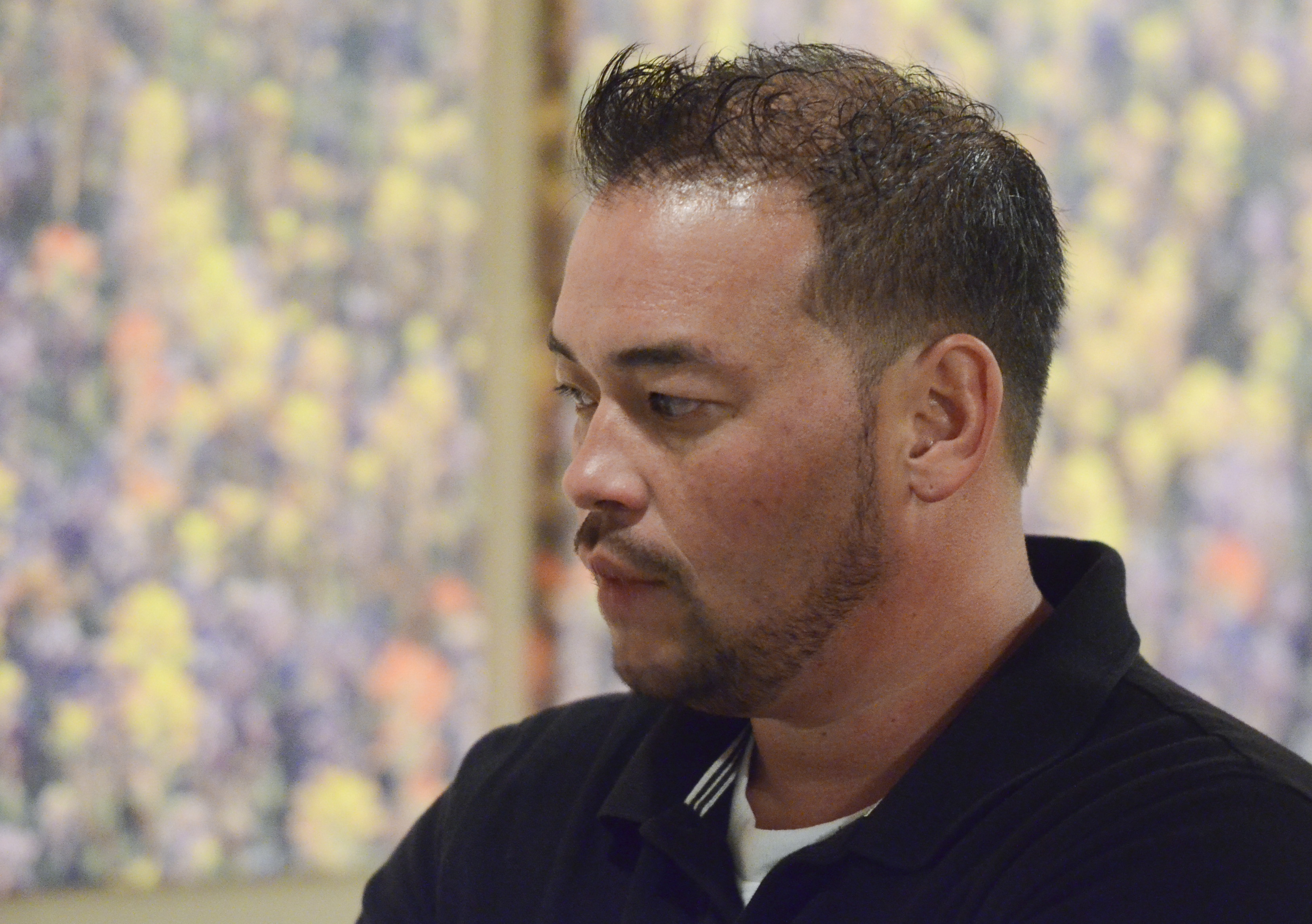 Jon Gosselin, pictured working at a Pennsylvania restaurant in August 2013, has accused his ex-wife Kate of psychological mistreatment of their son Collin. He has also called for legal accountability over the alleged abuse. | Source: Getty Images