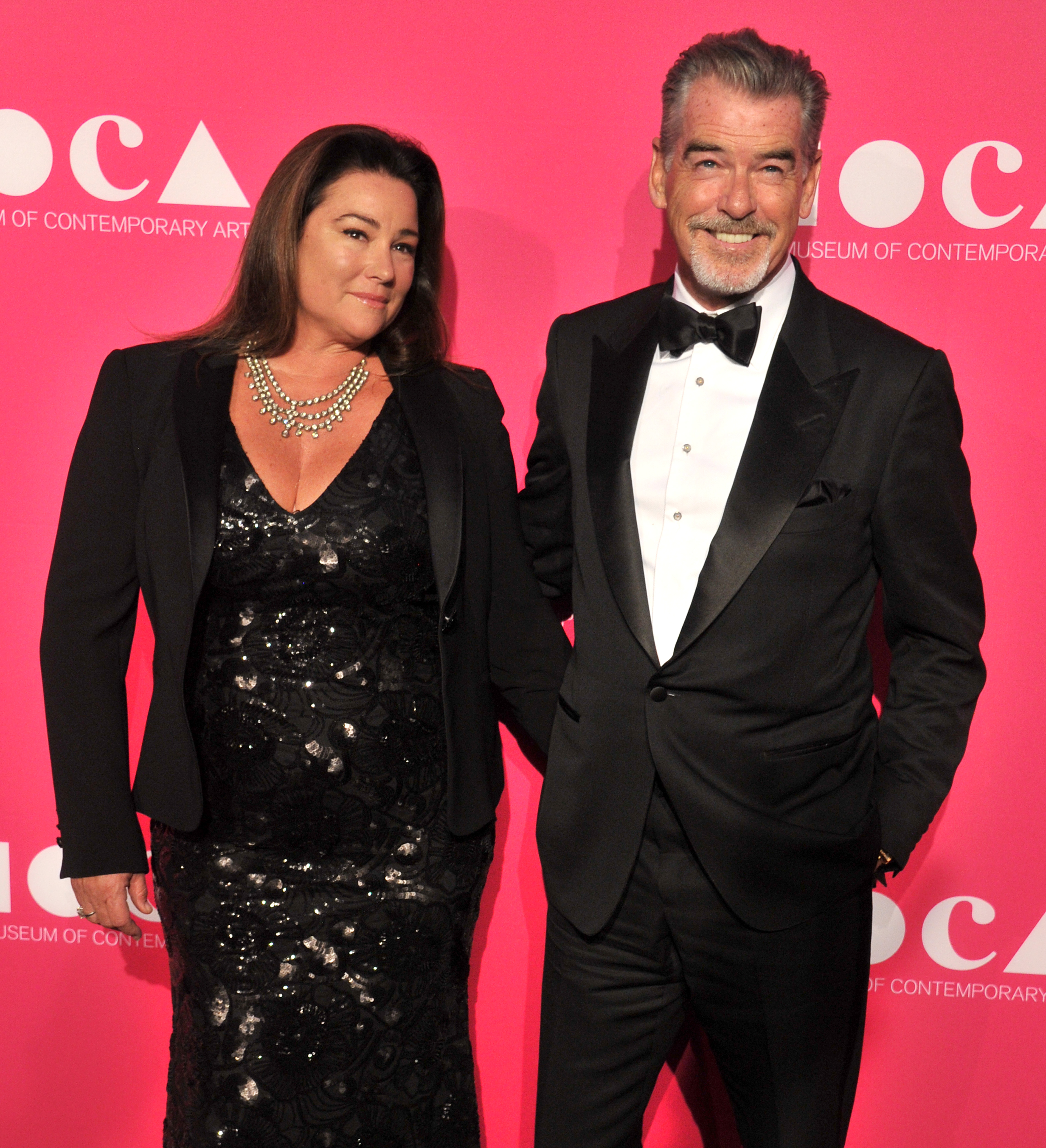Keely Shaye Smith and Pierce Brosnan arrive at the MOCA Gala on April 29, 2017, in Los Angeles, California. | Source: Getty Images