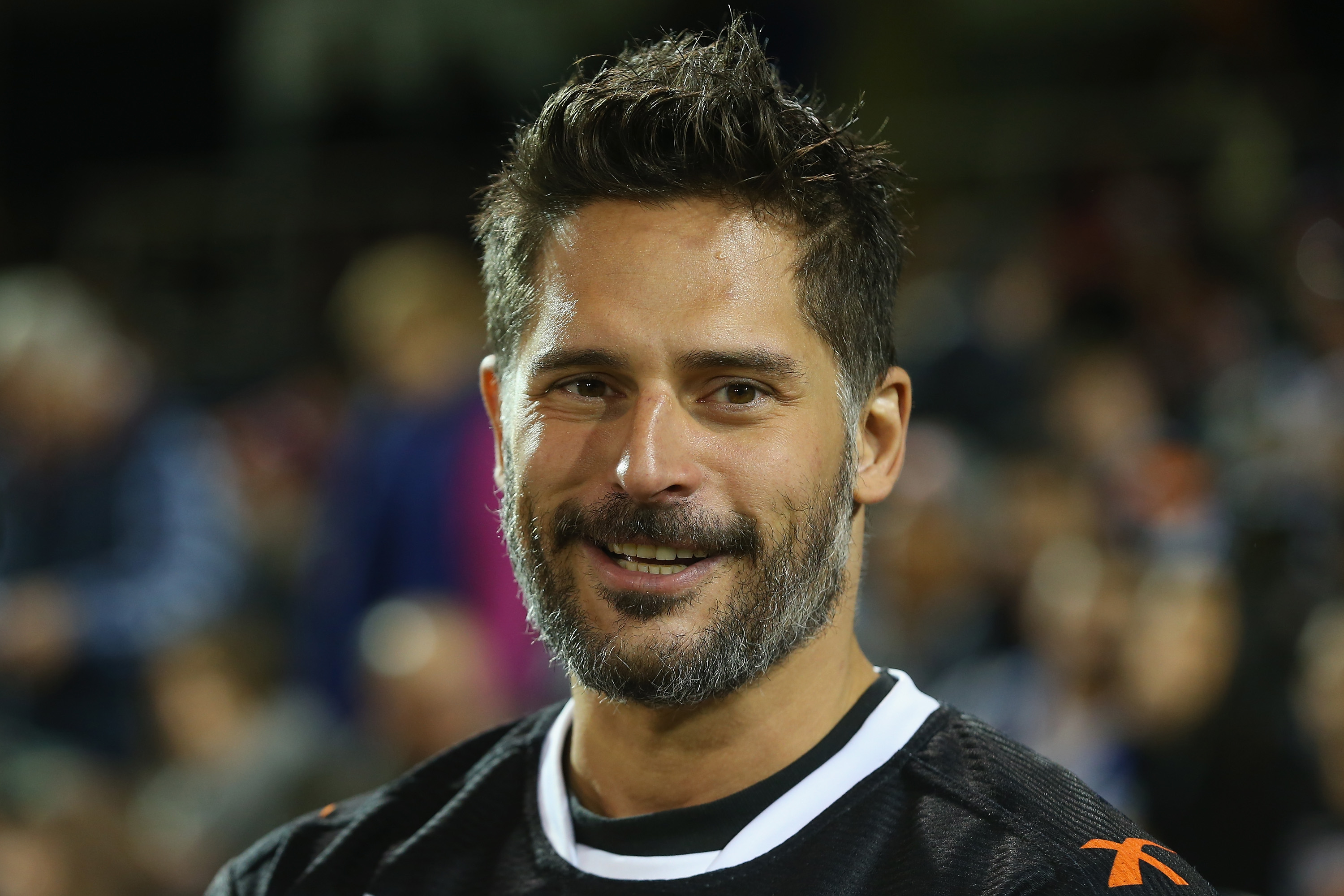 Joe Manganiello attends a rugby league match between the Wests Tigers and Manly Sea Eagles in Sydney, Australia, on July 29, 2013. The actor was photographed ahead of an on-field interview during his years on "True Blood." | Source: Getty Images