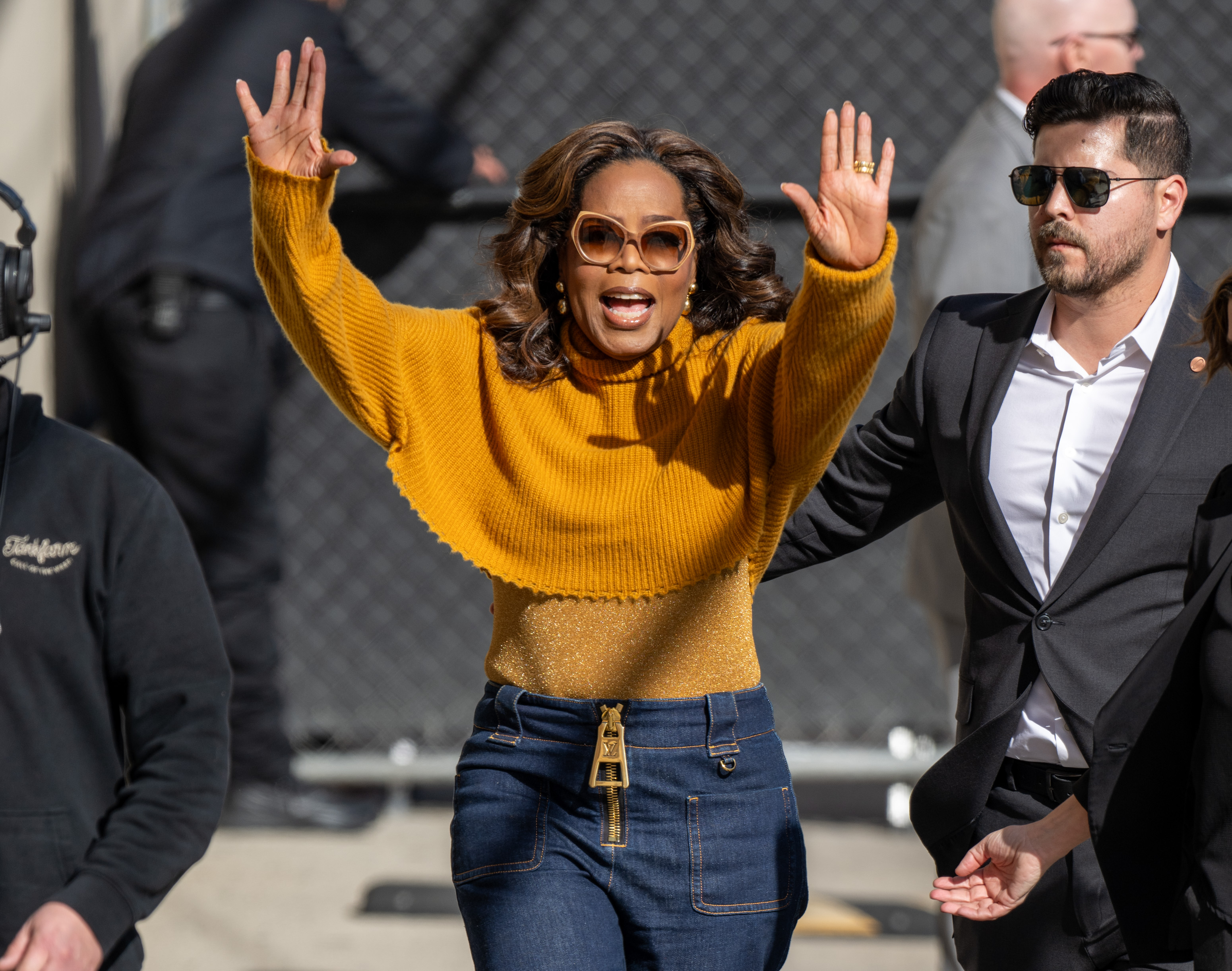 Oprah Winfrey is seen arriving at "Jimmy Kimmel Live!" on March 14, 2024, in Los Angeles, California | Source: Getty Images