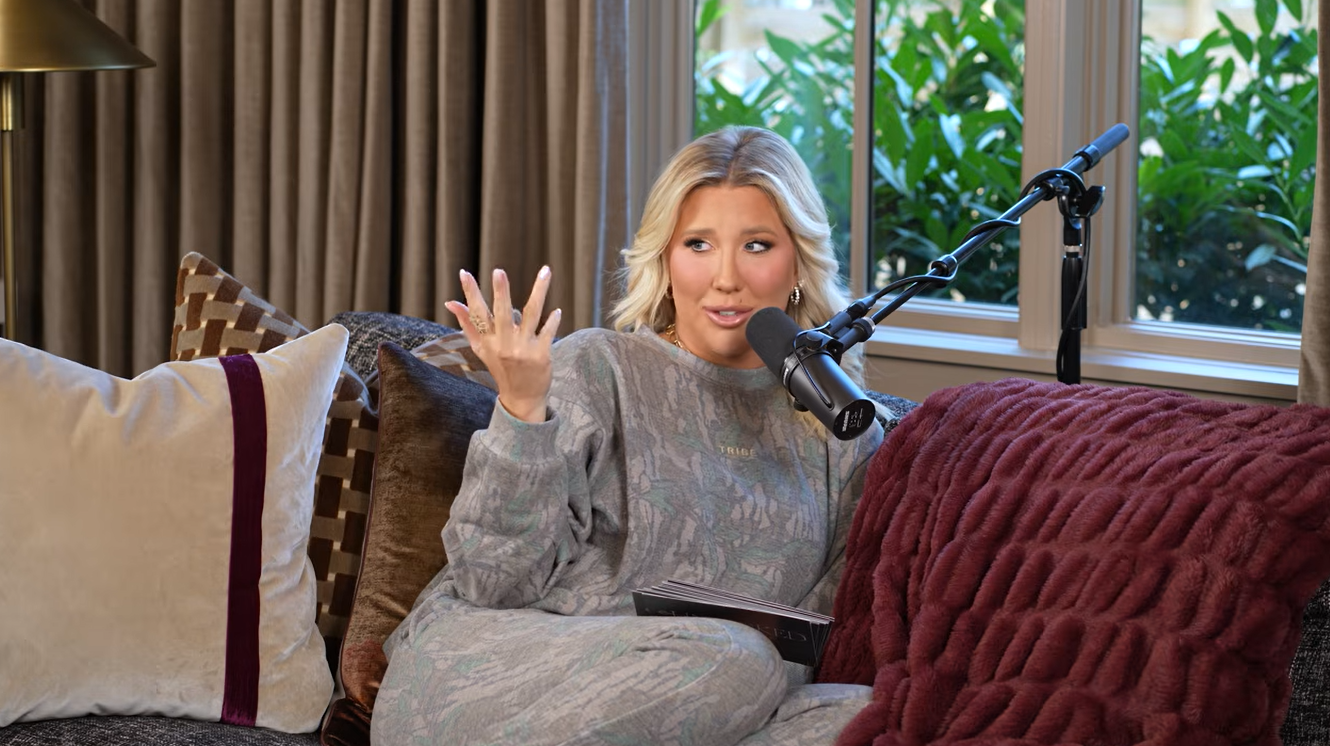 Savannah Chrisley gestures with her hand while recounting how she unexpectedly spotted a ring box during her Cayman Islands vacation. | Source: Youtube/SavannahChrisleyOfficial