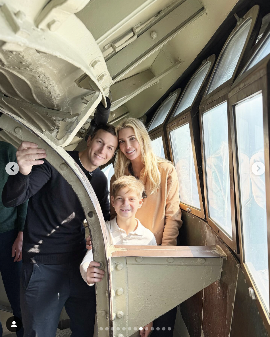 Theo is seen with his parents, Jared Kushner and Ivanka Trump, in a photo dated March 9, 2025 | Source: Instagram/ivankatrump