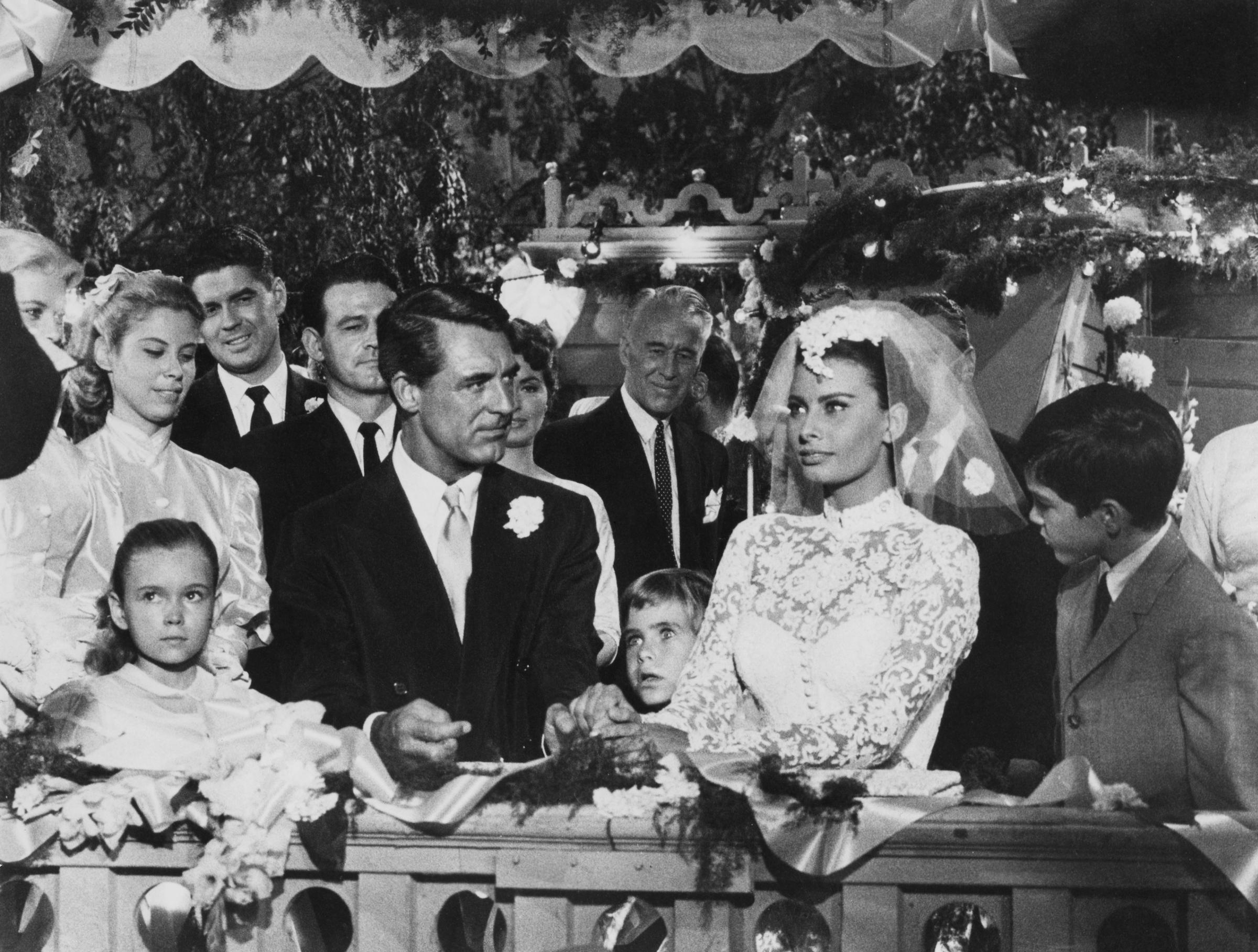 Cary Grant and Sophia Loren in a still image from 'Houseboat' (1958). | Source: Getty Images