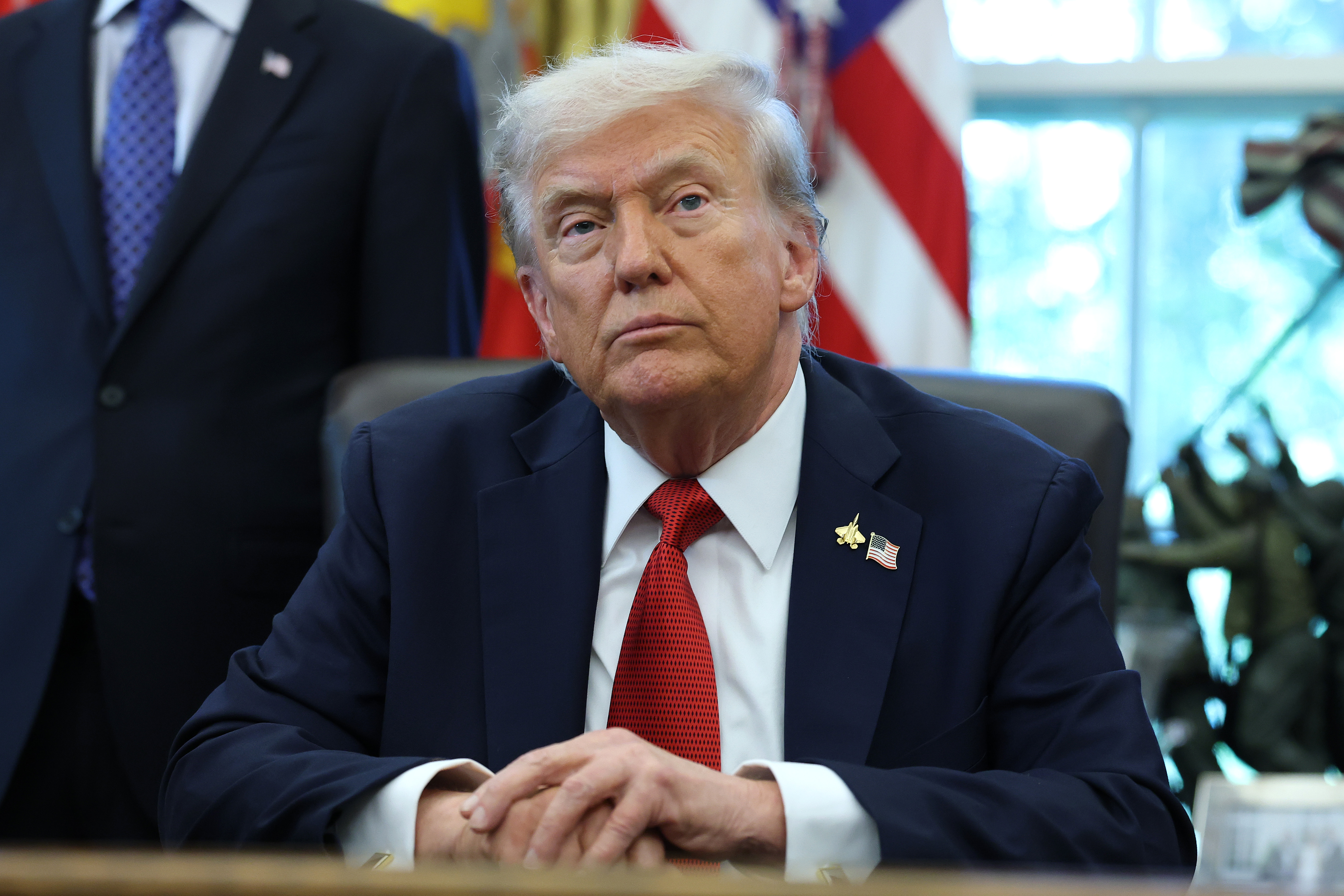 President Donald Trump in the Oval Office at the White House in Washington, DC on October 6, 2025 | Source: Getty Images