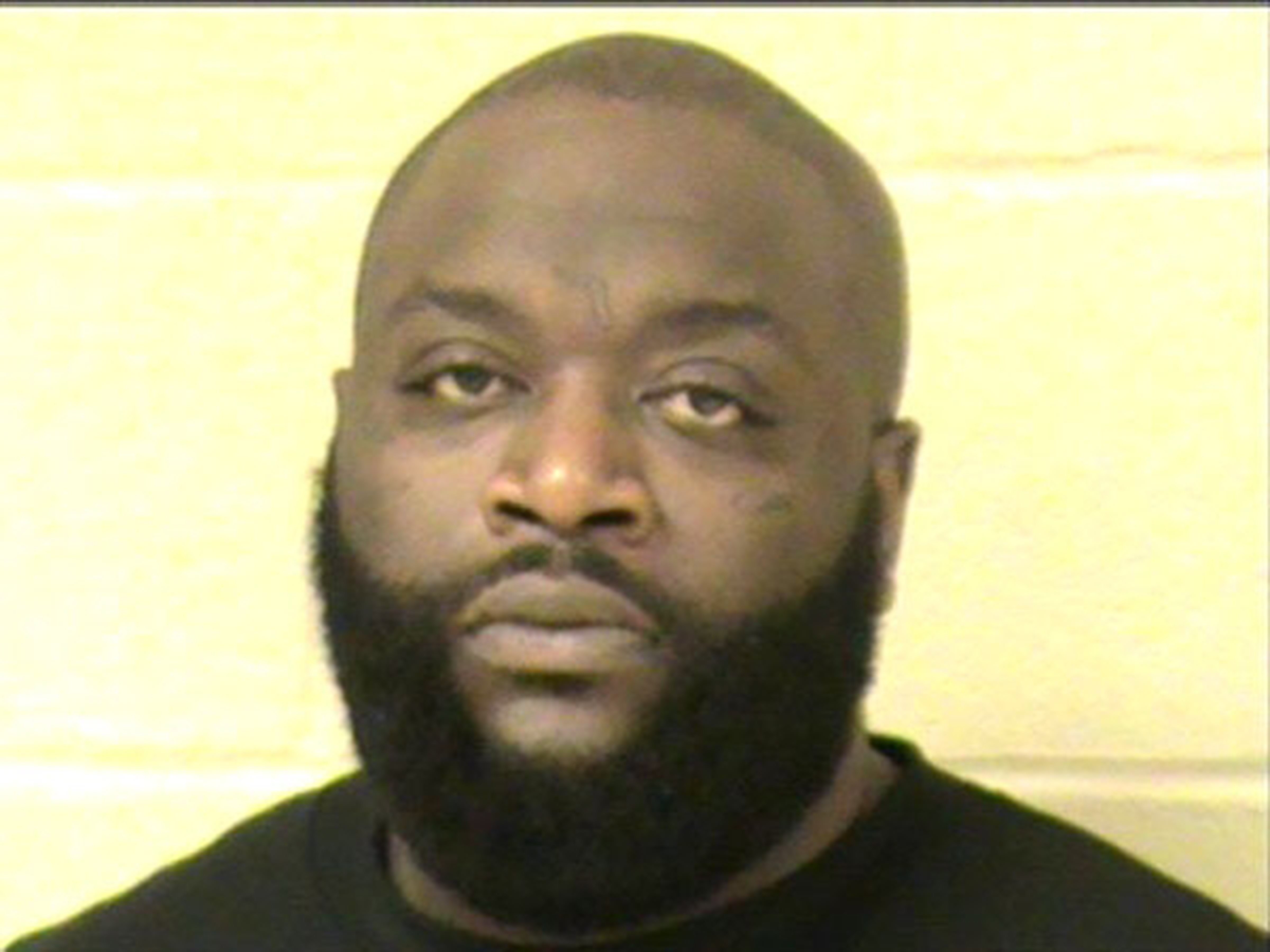 Rick Ross' mugshot after his arrest in Louisiana in March 2011. | Source: Getty Images