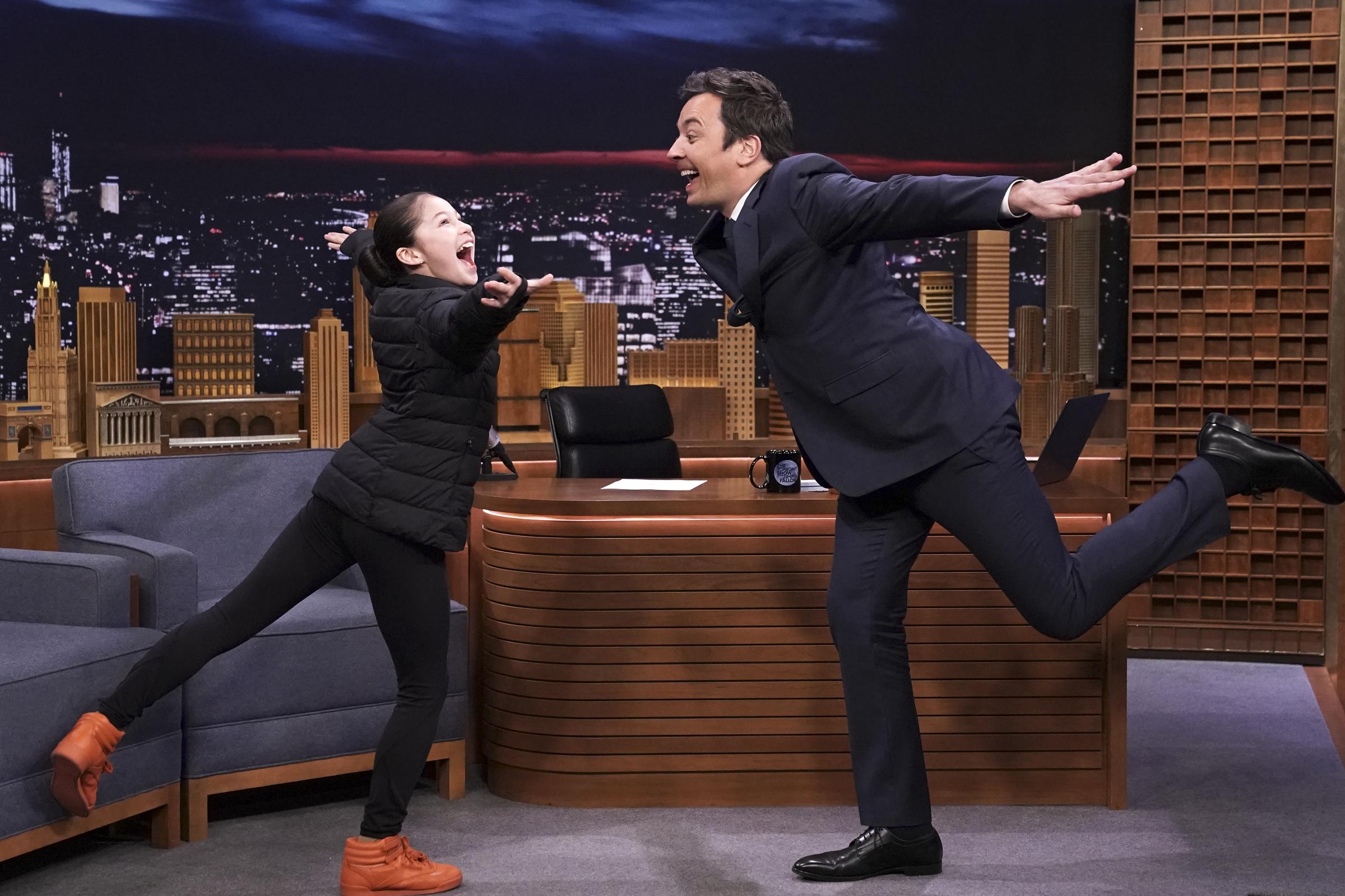 Alysa Liu during an interview with Jimmy Fallon on January 29, 2019 | Source: Getty Images