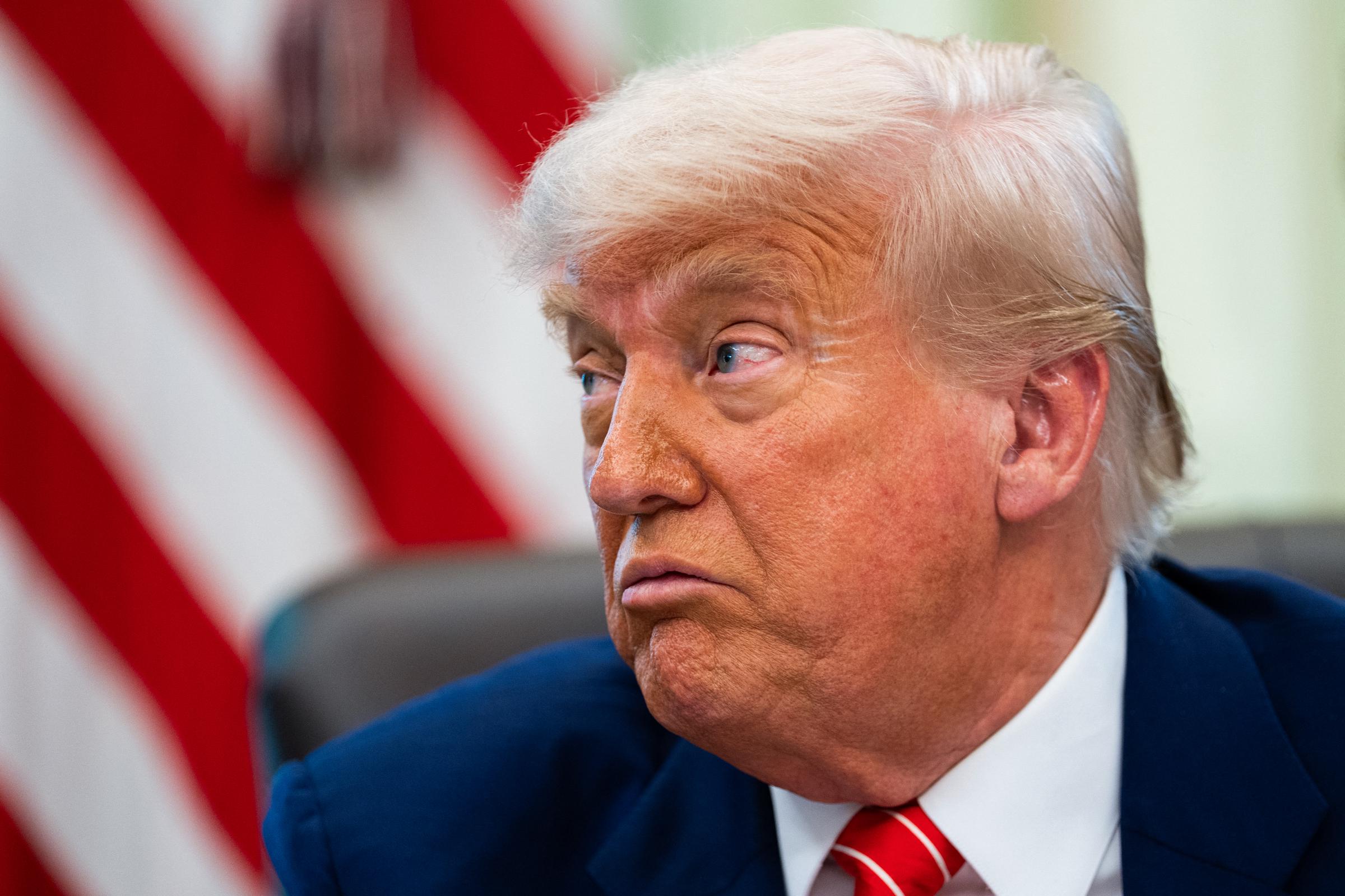 President Donald Trump in the Oval Office of the White House in Washington, DC, on May 30, 2025 | Source: Getty Images