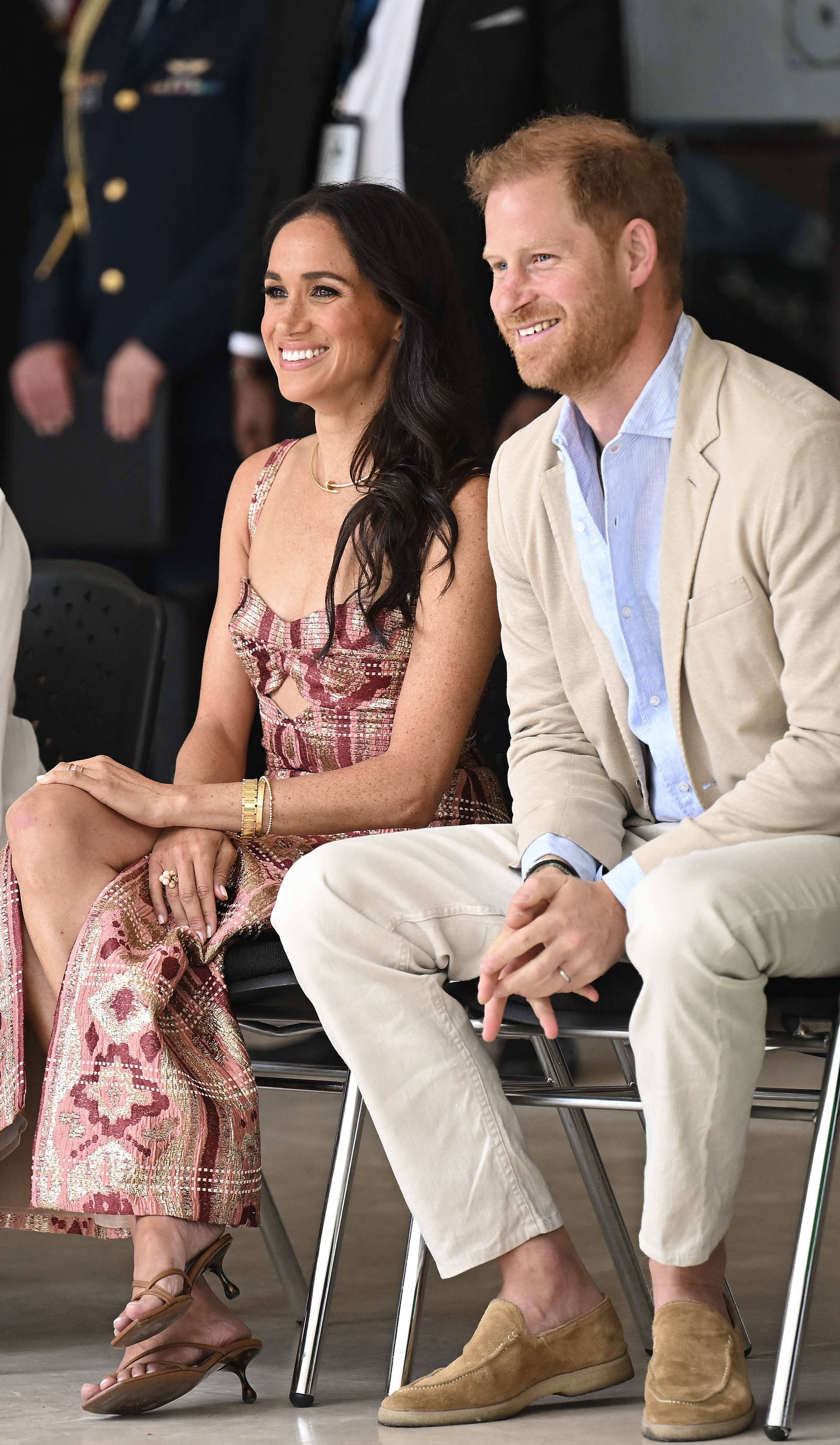 Prince Harry and Meghan Markle photographed during their Colombia tour on August 15, 2024 | Source: Getty Images