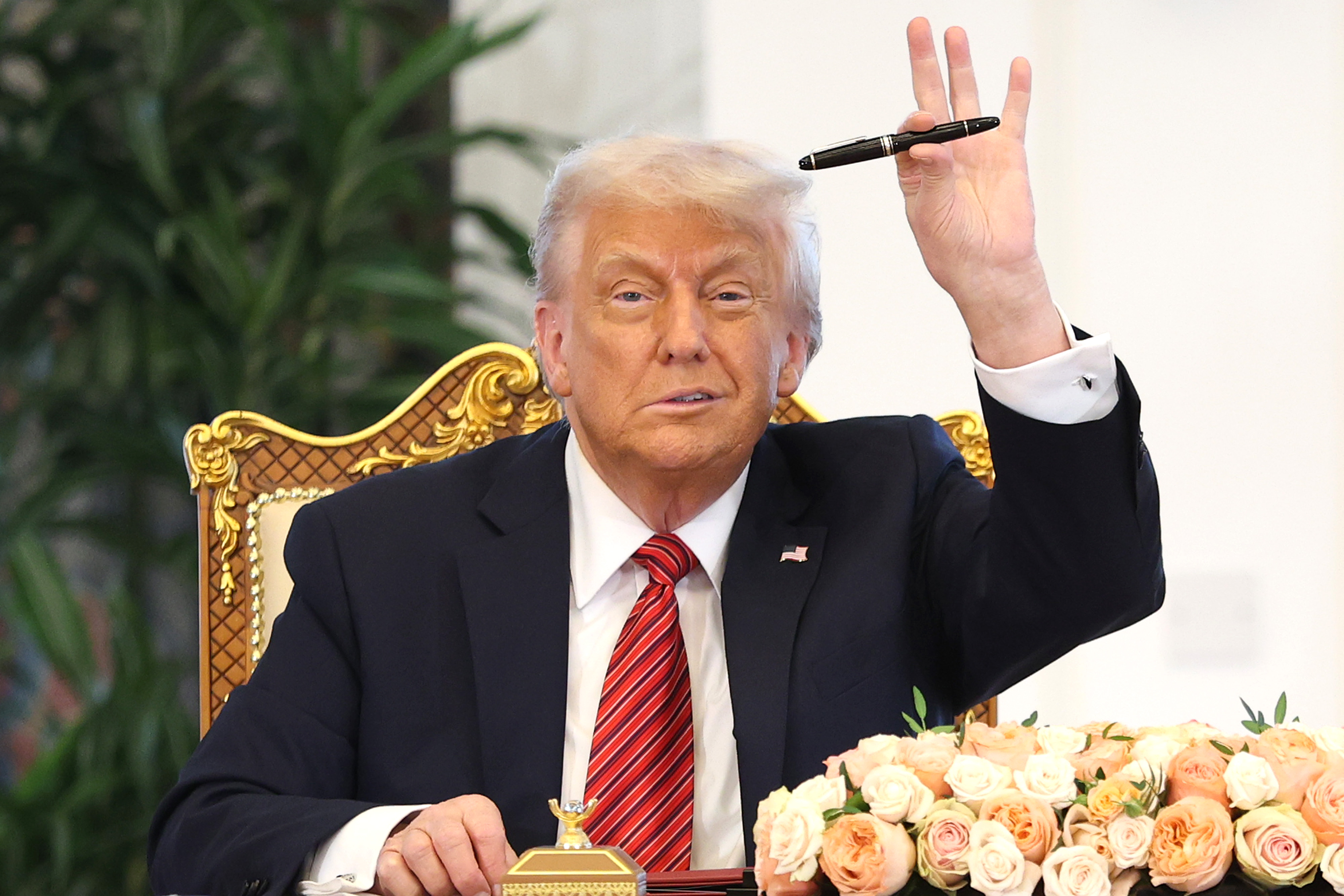 Donald Trump attends a signing ceremony on May 14, 2025, in Doha, Qatar | Source: Getty Images